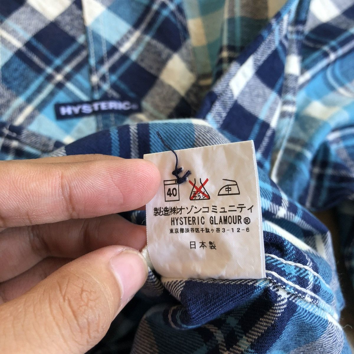 Hysteric Glamour Vintage Hysteric Glamour Veterano Flanel Plaid Shirt Blue Size US L / EU 52-54 / 3 - 12 Thumbnail