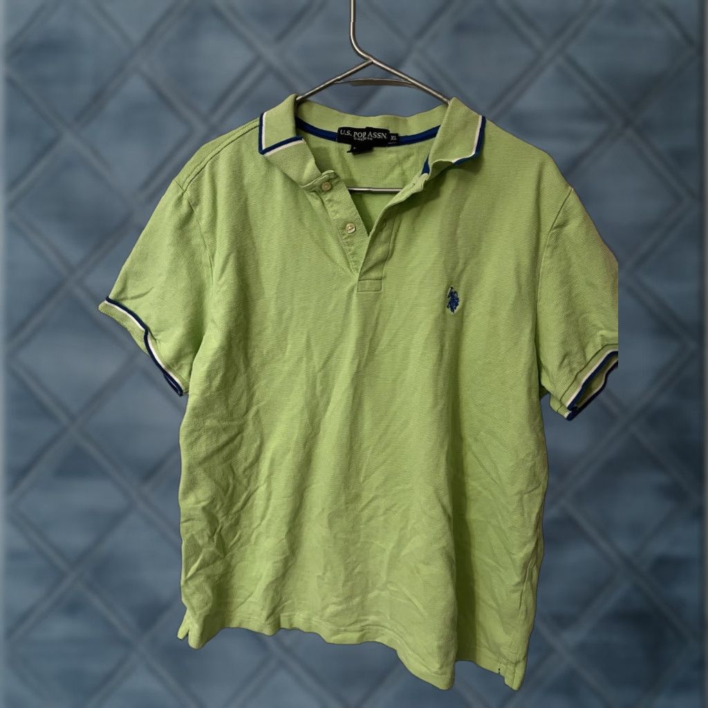 Vintage US Polo Assn Polo Shirt Short Sleeve Collared Size XL Green Logo Men Size US XL / EU 56 / 4 - 1 Thumbnail