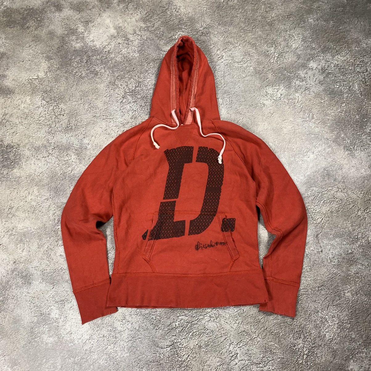 Vintage Vintage Y2K Diesel Big D Logo Hoodie Streetwear Grunge S Size US S / EU 44-46 / 1 - 1 Thumbnail