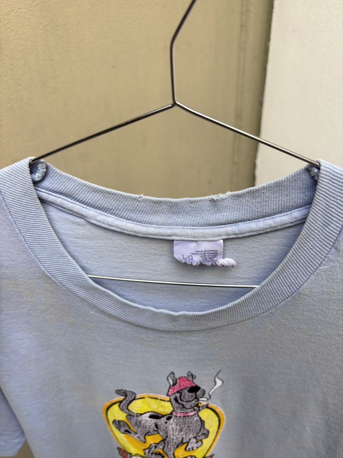 Hook-Ups Vintage SCOOBY DOOBIE Weed 90s T-Shirt Size US L / EU 52-54 / 3 - 4 Thumbnail