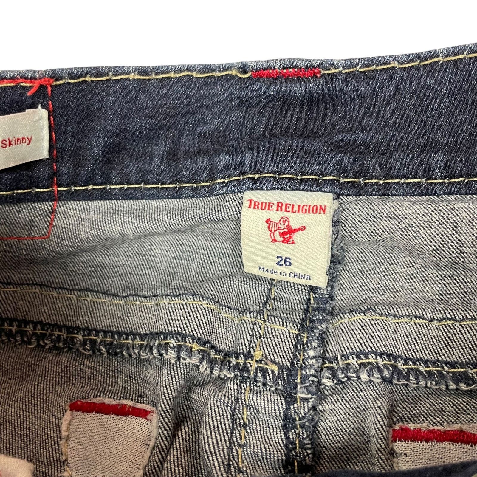 True Religion × Vintage True Religion Halle Womens Blue Cotton Super Skinny Jeans 26 Size 26" / US 2 / IT 38 - 7 Thumbnail