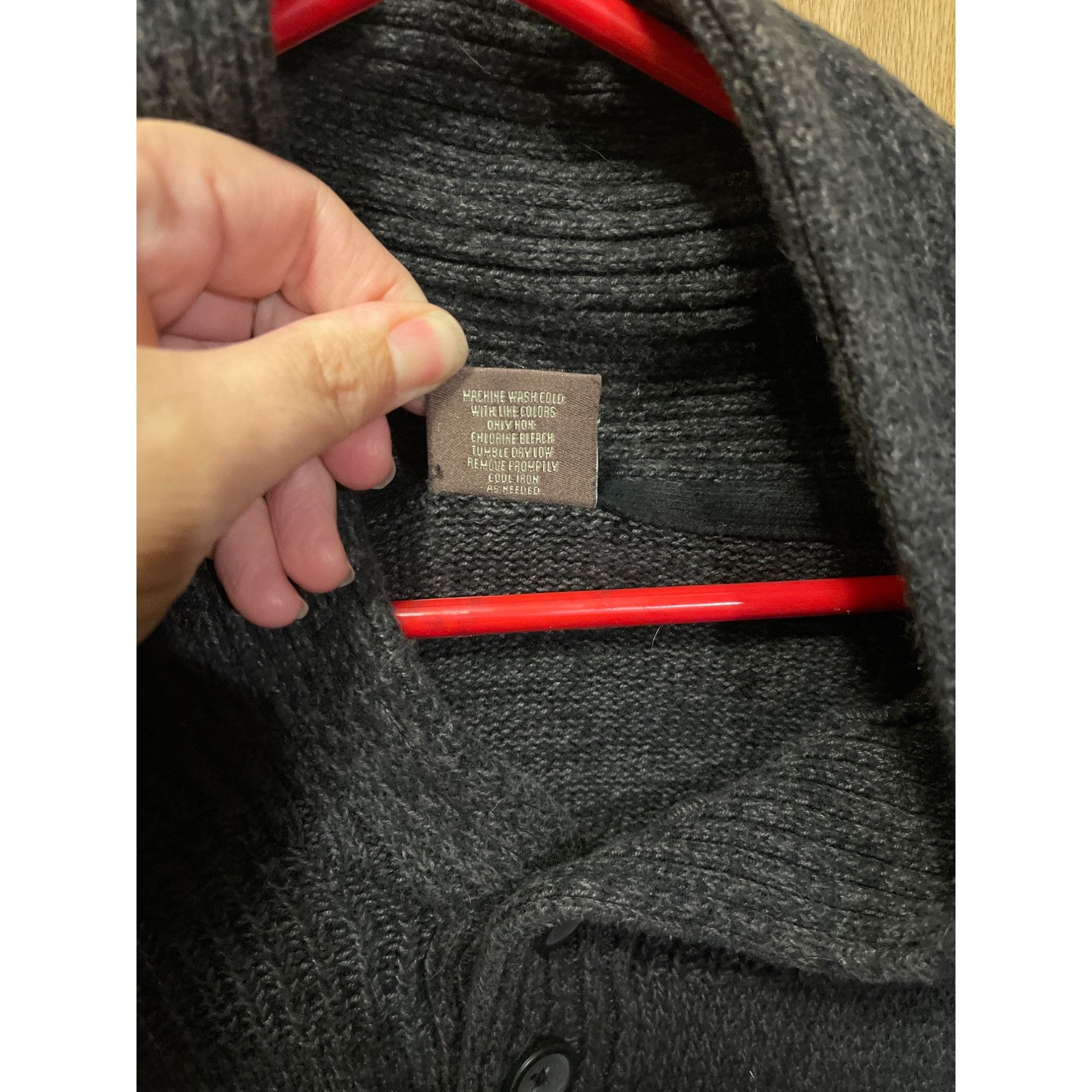 Great Northwest Great Northwest men's Gray Shawl Collar Knit Sweater Size L Size US S / EU 44-46 / 1 - 5 Thumbnail