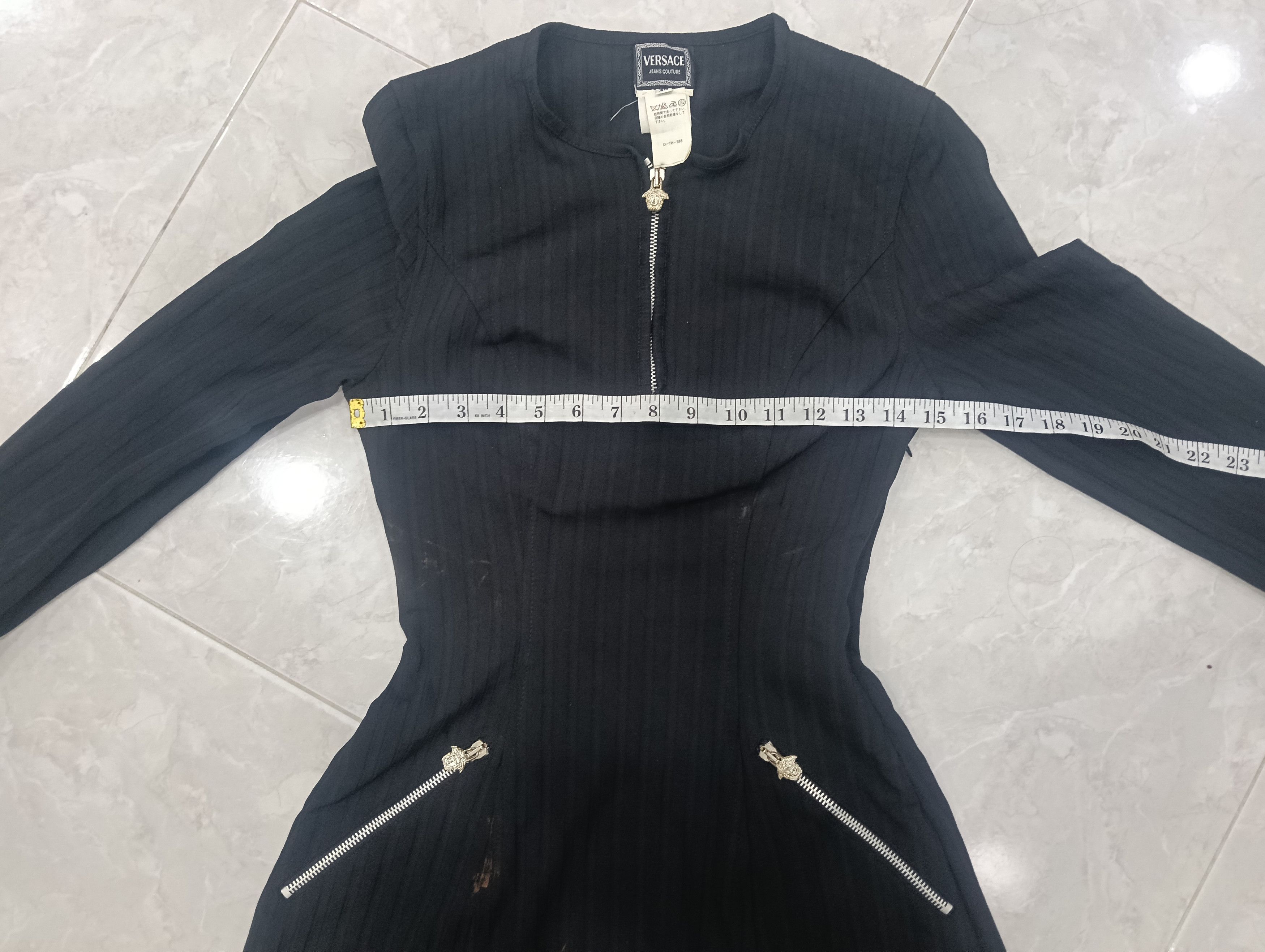 Versace Jeans Couture Vintage Versace Ribbed Dresses Long Sleeve Size S / US 4 / IT 40 - 14 Thumbnail