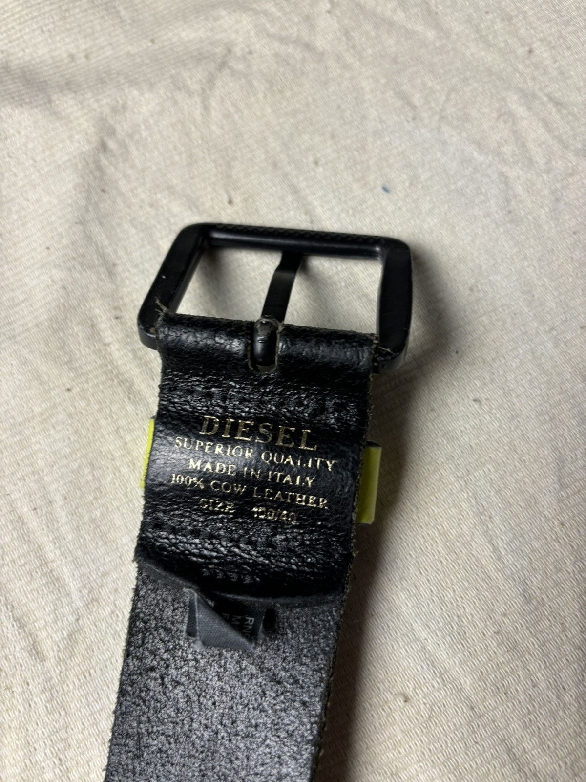Diesel × Diesel Black Gold Diesel Black Leather Belt Size ONE SIZE - 11 Thumbnail