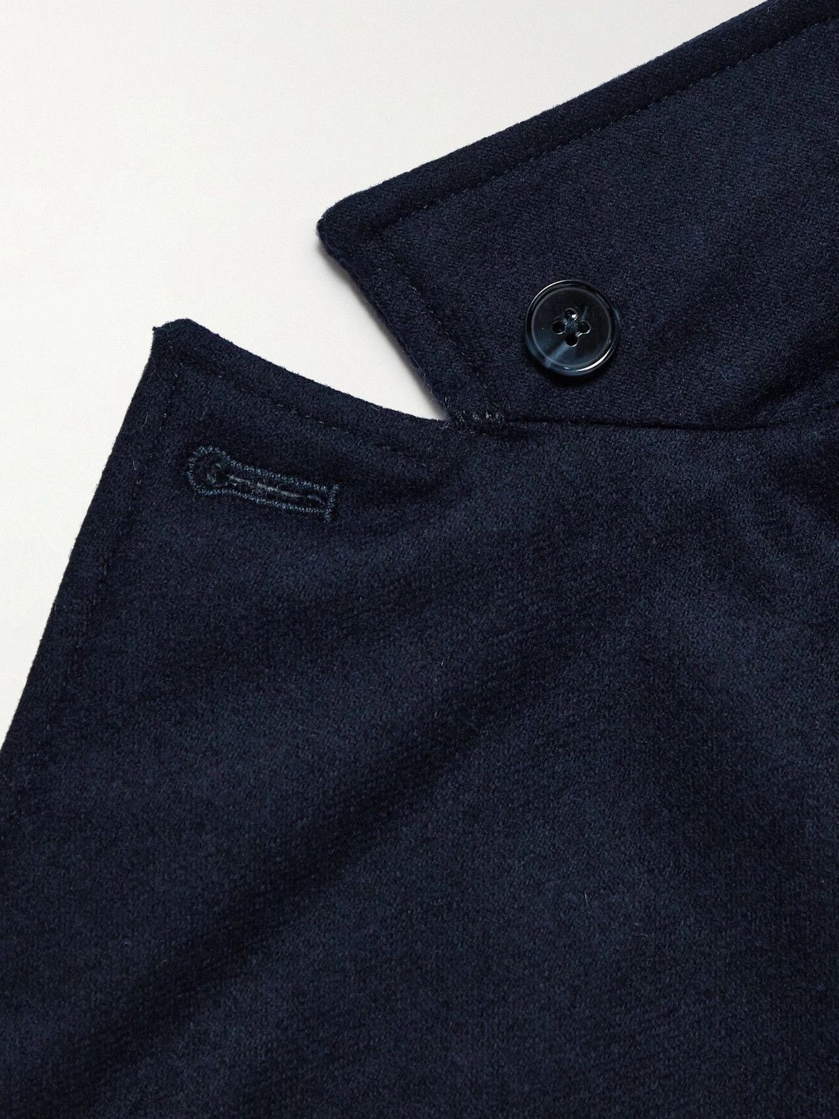 Officine Generale o1mle1025 Adrien Padded Flannel Wool Jacket in Navy Blue Size US M / EU 48-50 / 2 - 4 Thumbnail