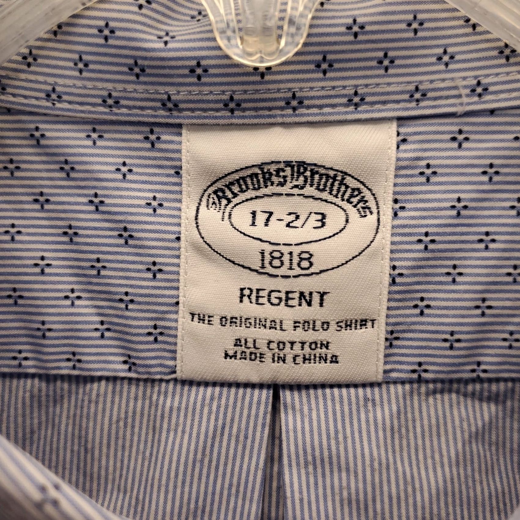 Brooks Brothers Brooks Brothers Mens Dress Shirt 17 Geometric Button-Down Silk? No, 100% Cotton Multicolor Button Down EUC Size 46R - 6 Thumbnail