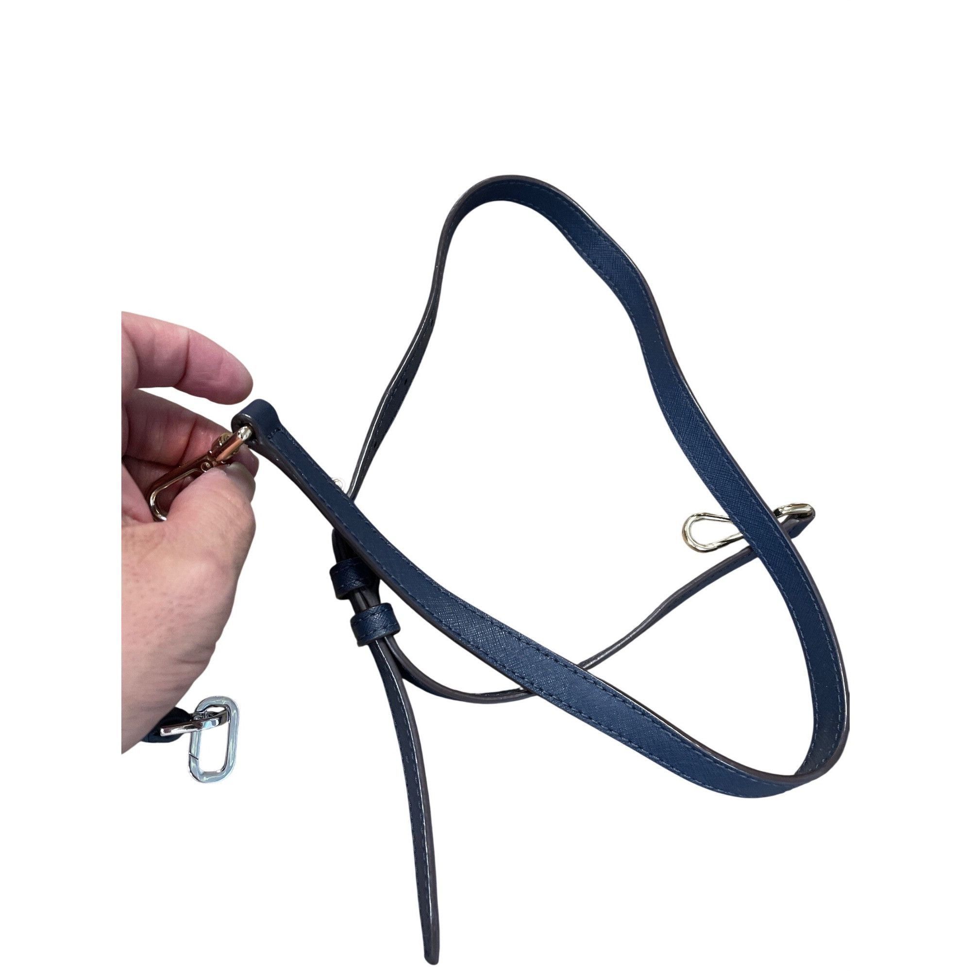 Michael Kors Michael Kors Womans Navy Blue Saffiano Leather Satchell Cros Size ONE SIZE - 20 Thumbnail