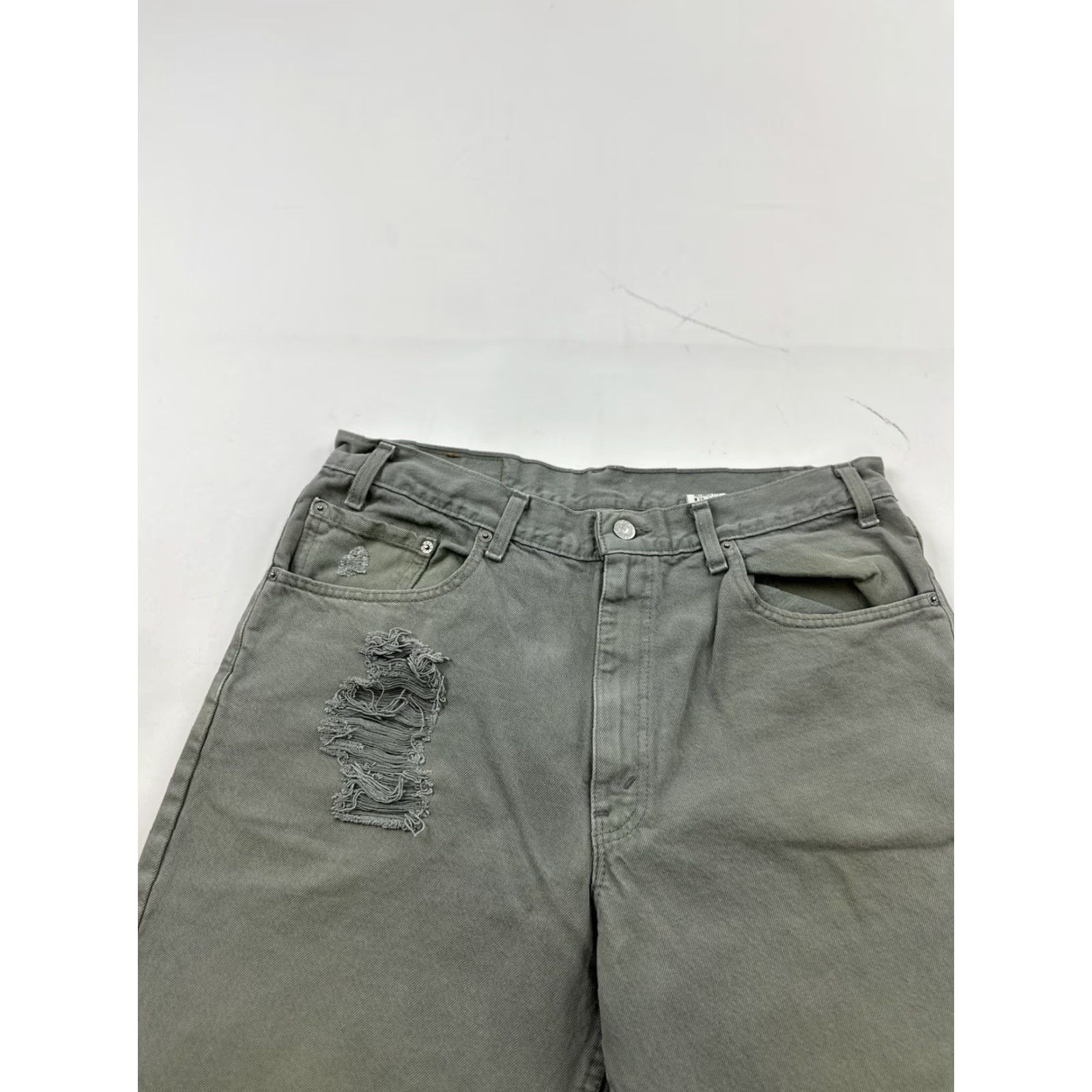 Levi's VINTAGE Levi’s 550 Jeans Men’s 34x32 Green Distressed Paper Tag 100% Cotton Relaxed Tapered 550 Relaxed Men 34-32 Jeans Size US 34 / EU 50 - 3 Thumbnail