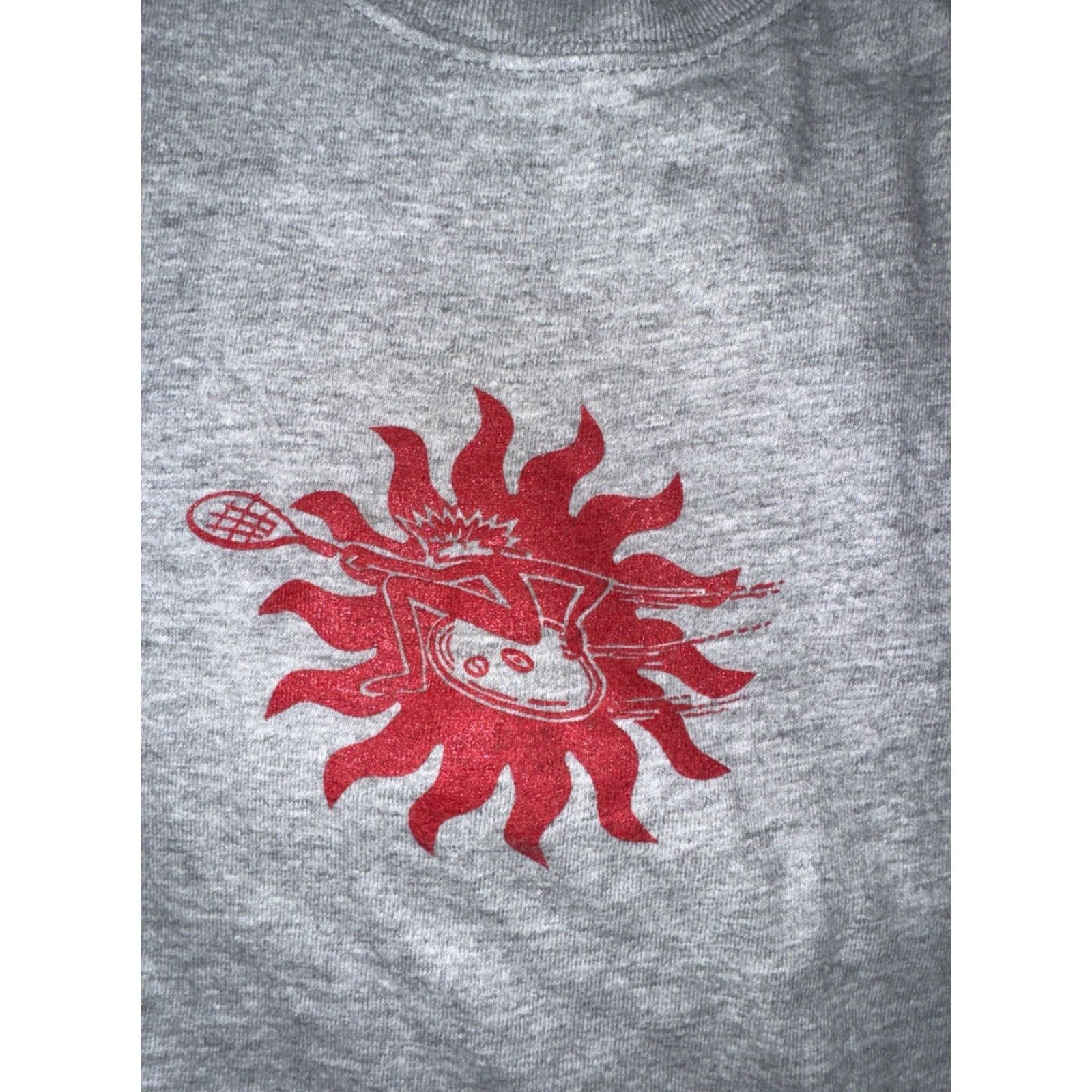 Hanes VINTAGE Hanes Beefy T-Shirt Wheelchair Tennis Heather Gray XL Men 22x27"} Size US XL / EU 56 / 4 - 4 Thumbnail