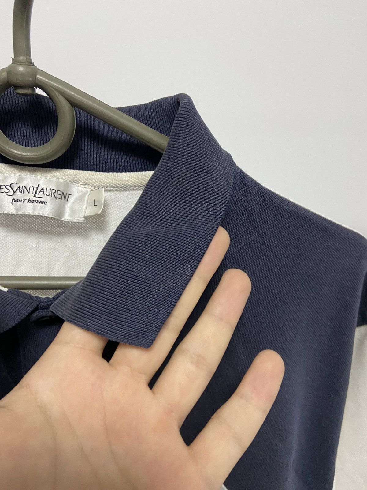 Vintage × Yves Saint Laurent Yves saint Laurent Vintage T-Shirt Polo big Logo Size US L / EU 52-54 / 3 - 9 Thumbnail