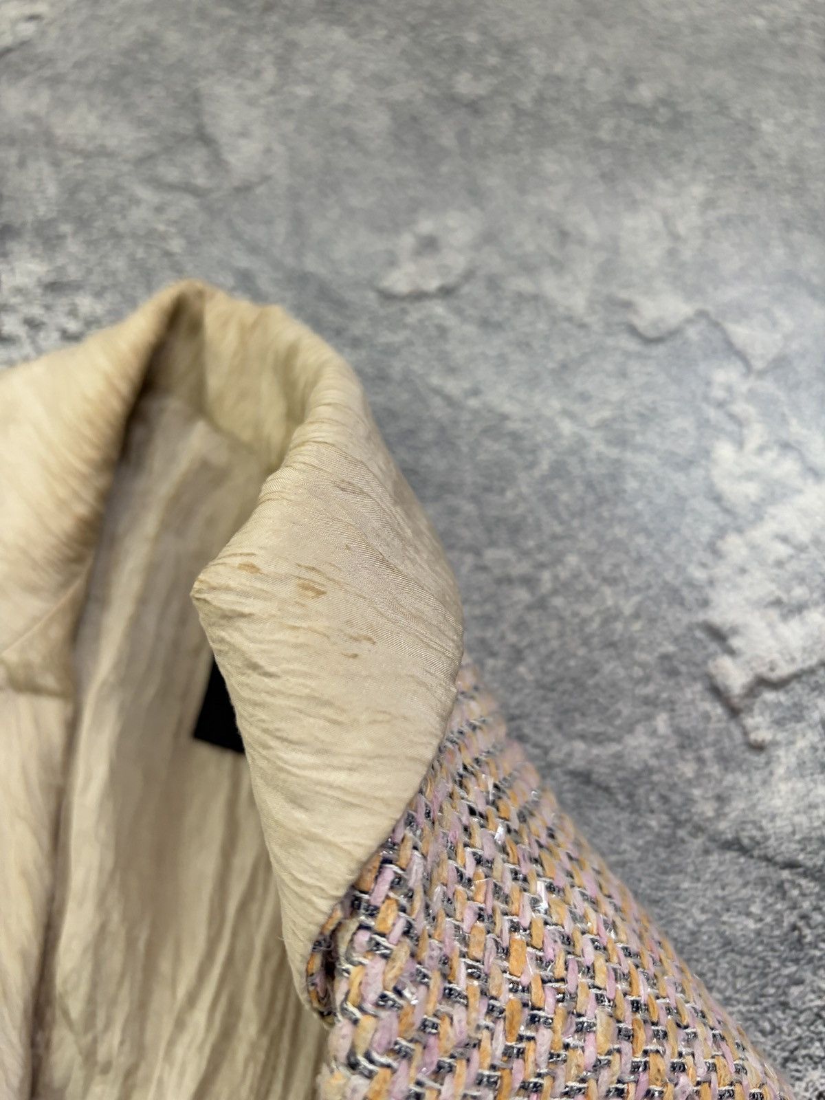 Giorgio Armani Giorgio Armani Tweed Blazer Jacket Peach Blush Size 42 Size M / US 6-8 / IT 42-44 - 12 Thumbnail