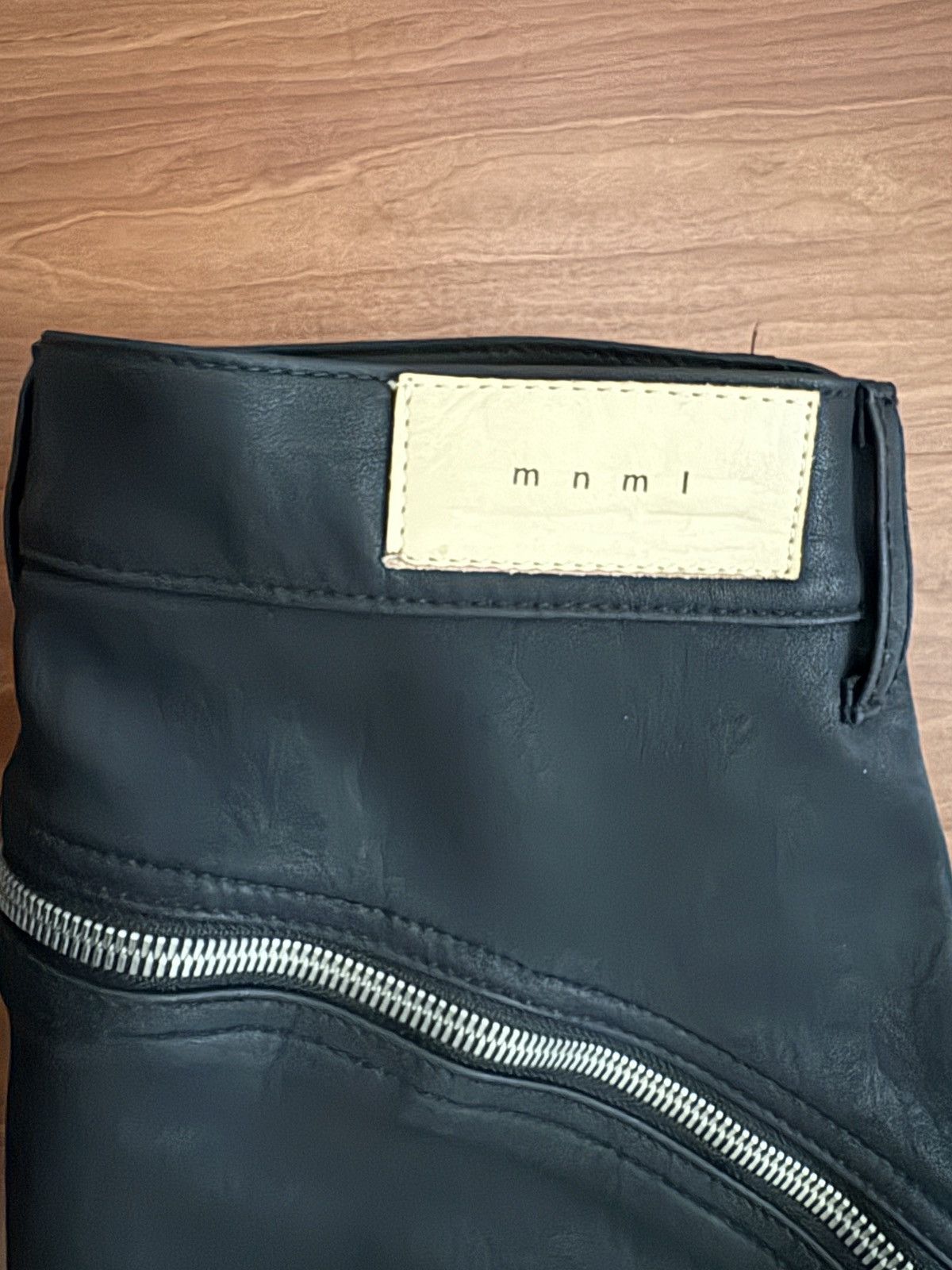 MNML MNML ZIPPER FLARED LEATHER PANTS Size US 31 - 4 Thumbnail
