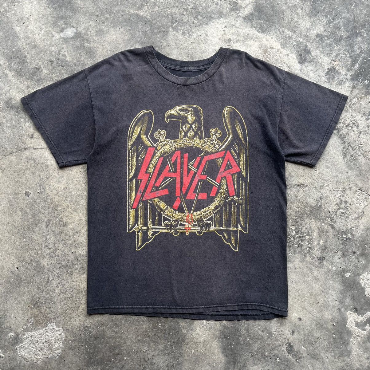 Vintage SUNFADED SLAYER VINTAGE TEE 90s Size US S / EU 44-46 / 1 - 1 Thumbnail