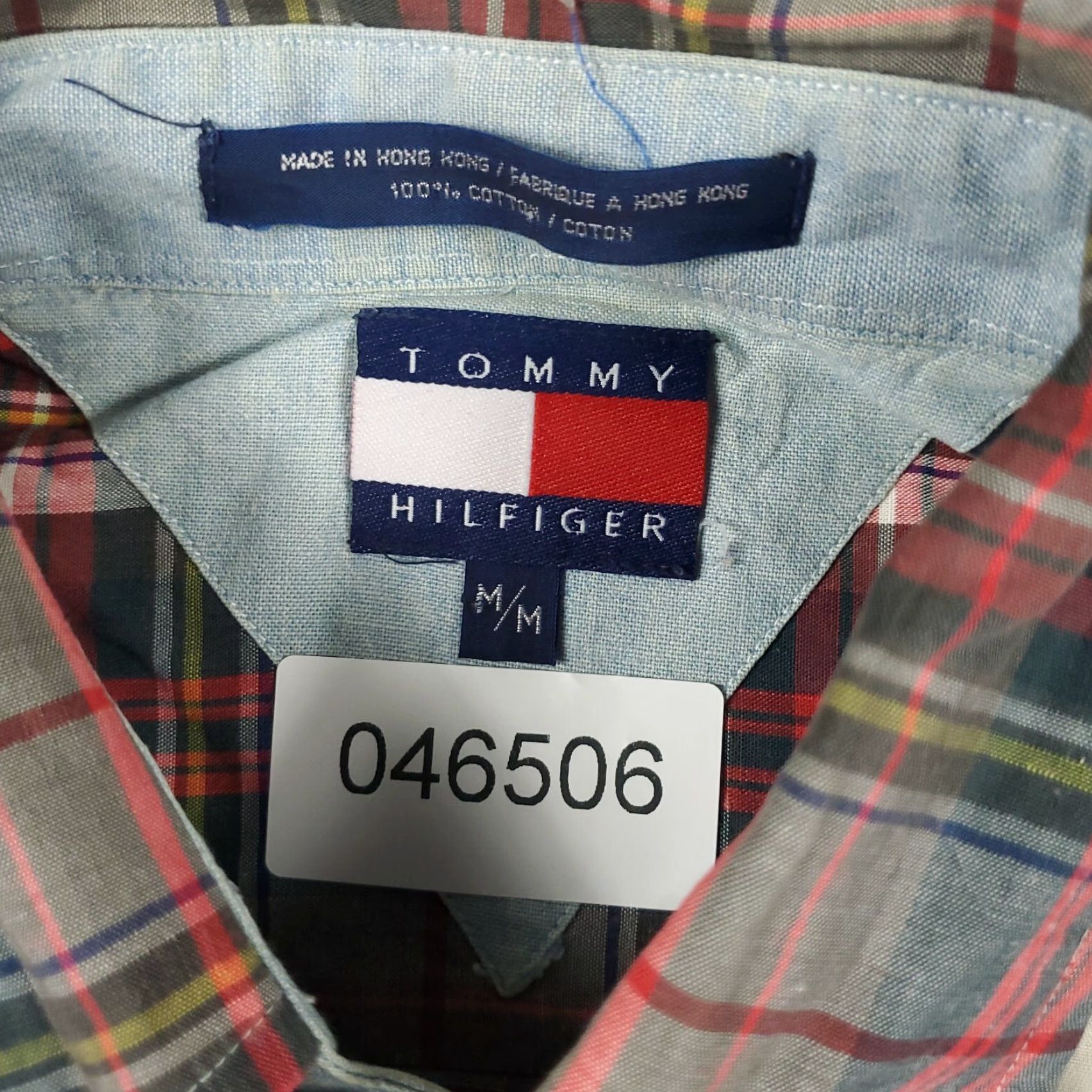 Tommy Hilfiger Tommy Hilfiger Shirt Mens Medium Red Blue Plaid Casual Button Up Short Sleeve Size US M / EU 48-50 / 2 - 6 Thumbnail