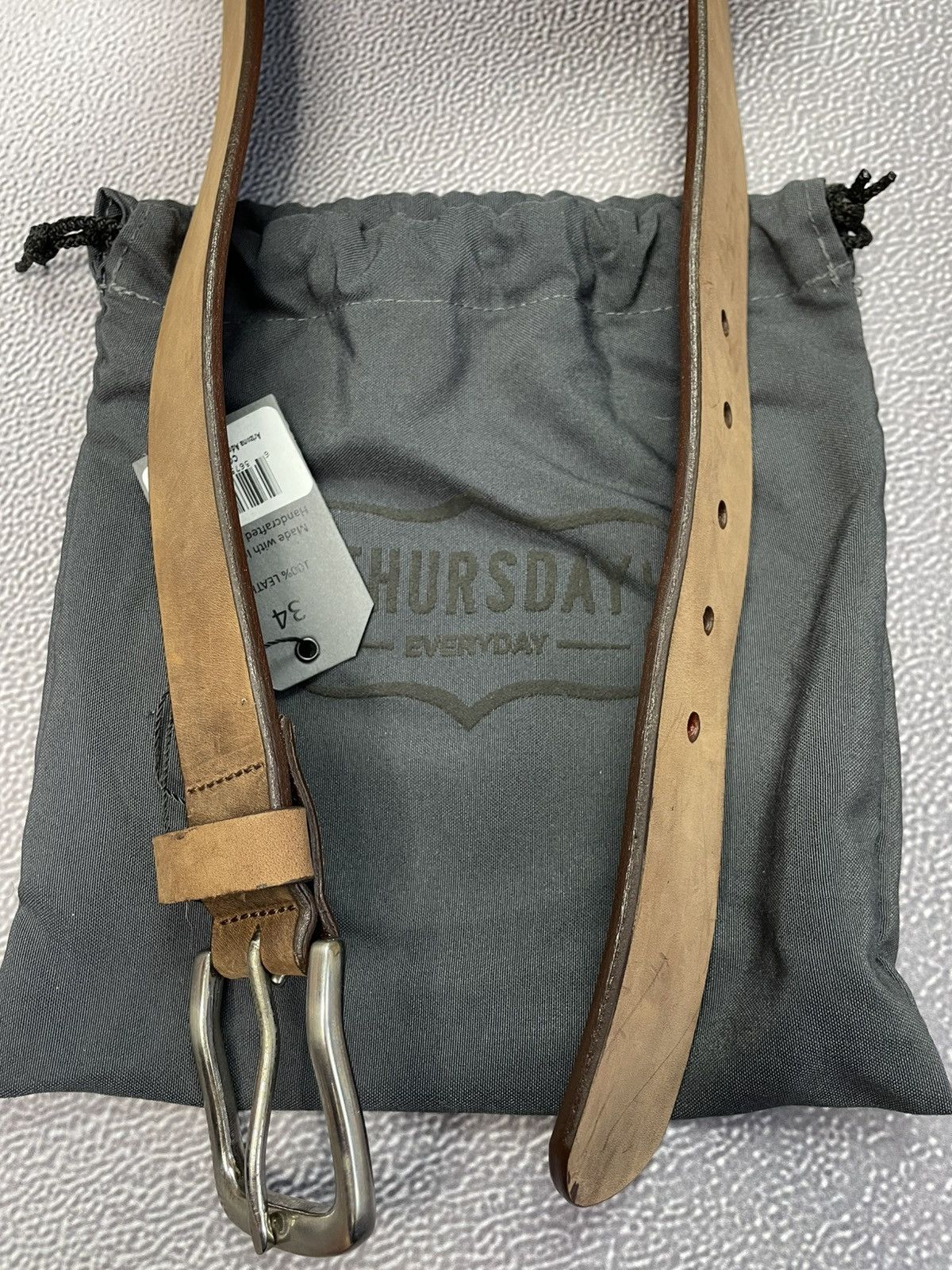 Other New Thursday Men Arizona Adobe Heritage Leather Belt Size 34 Size 34 - 4 Thumbnail