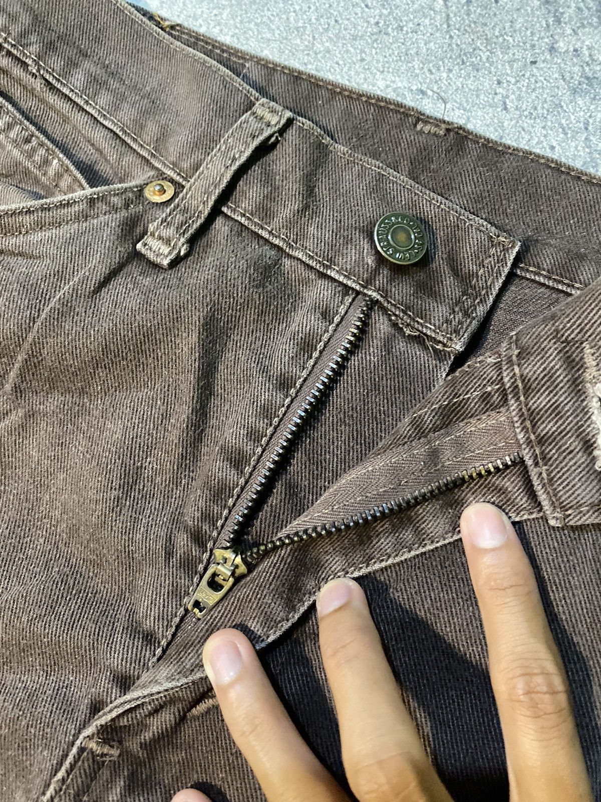 Levi's × Levi's Vintage Clothing × Vintage Vintage jeans levis 535 dark brown Size US 27 - 6 Thumbnail