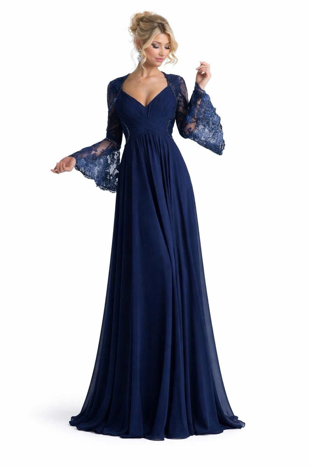 Other Cinderella Divine Beaded Lace Dress Size 10 navy Gown Formal Size L / US 10 / IT 46 - 1 Thumbnail