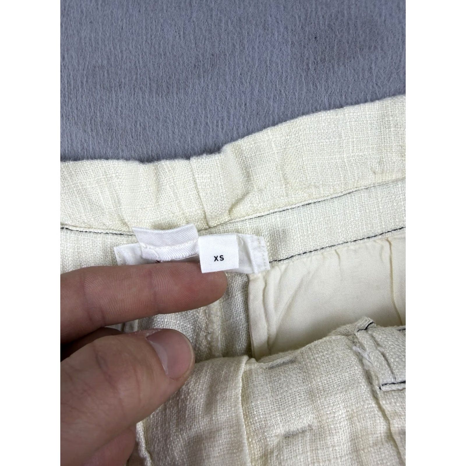 Anthropologie Anthropologie Shorts Women XS Pearl White Belted Lined Blend NEW Size 26" / US 2 / IT 38 - 4 Thumbnail
