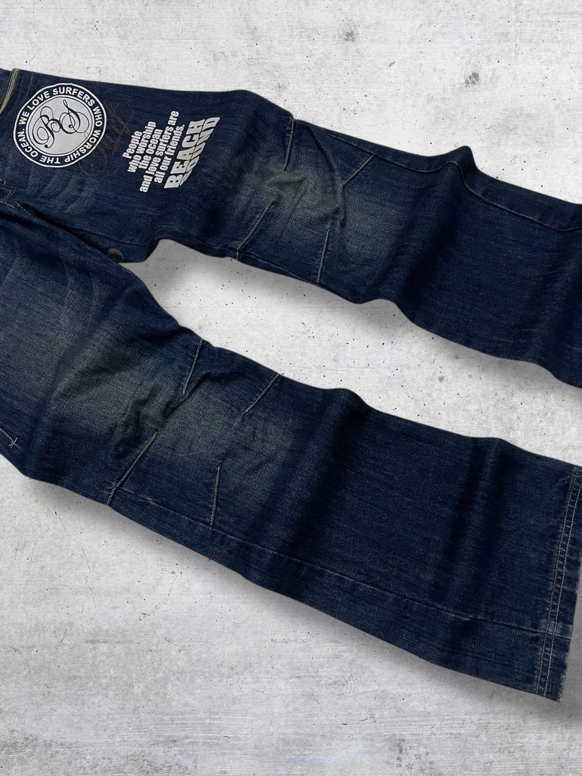 Japanese Brand VINTAGE BEACH SOUND 1990S JAPAN DESIGNER DAICOCK POEM JEANS Size US 30 / EU 46 - 4 Thumbnail