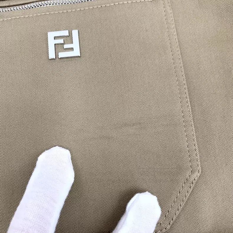 Fendi Fendi Khaki logo lapel cotton zip jacket Size US M / EU 48-50 / 2 - 8 Thumbnail