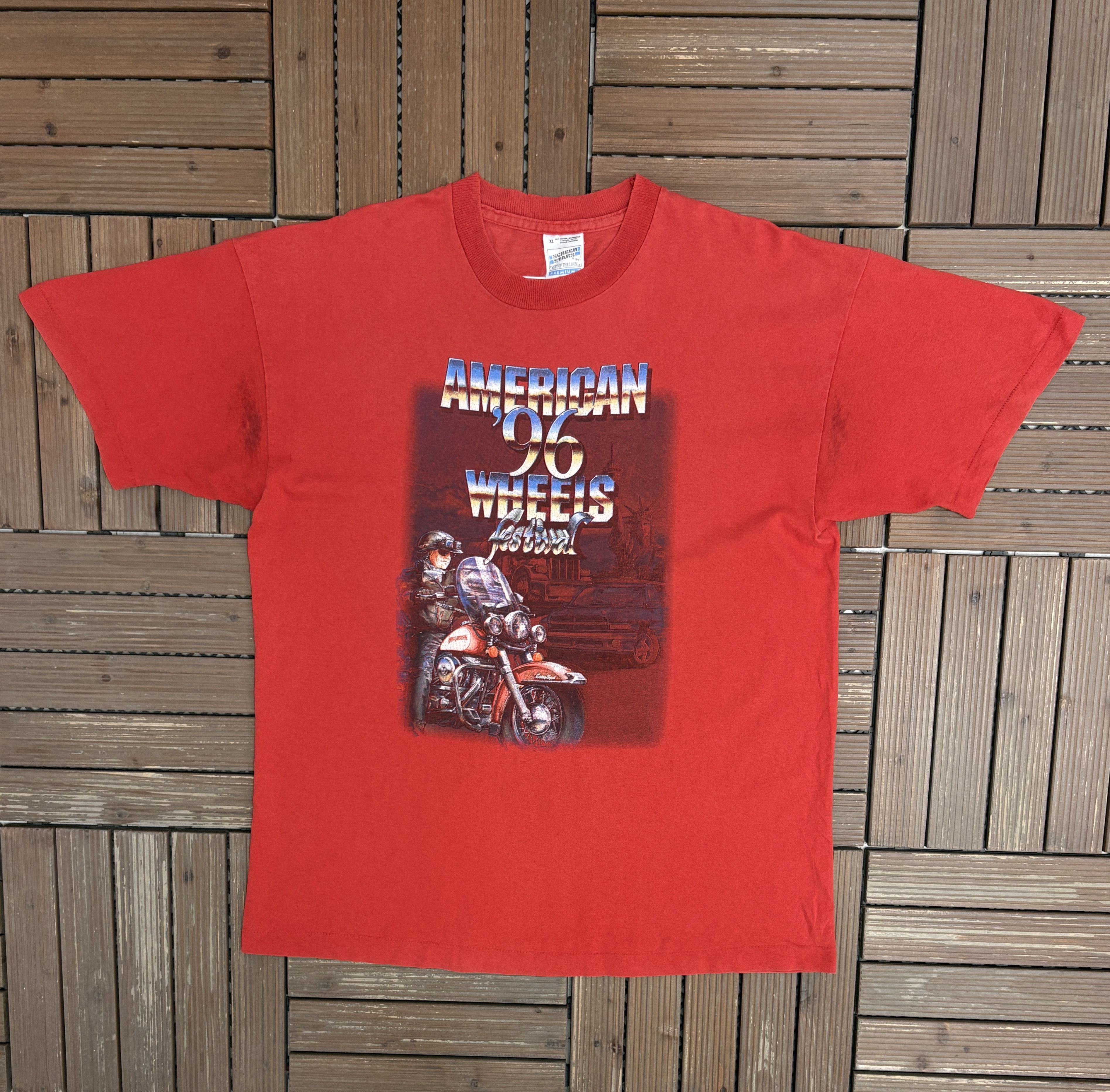 Vintage American Wheels Festival 1996 Vintage T-Shirt Tee Size US XL / EU 56 / 4 - 1 Thumbnail