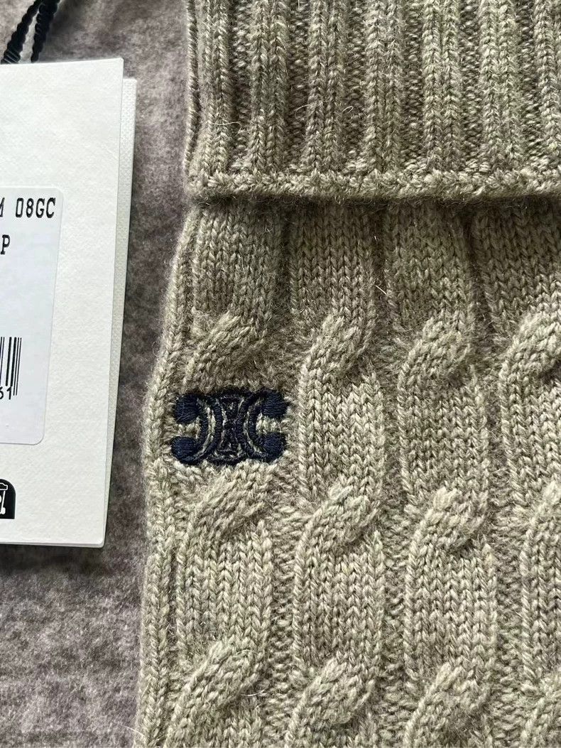 Celine Celine Cable Knit Wool Gloves Size ONE SIZE - 3 Thumbnail