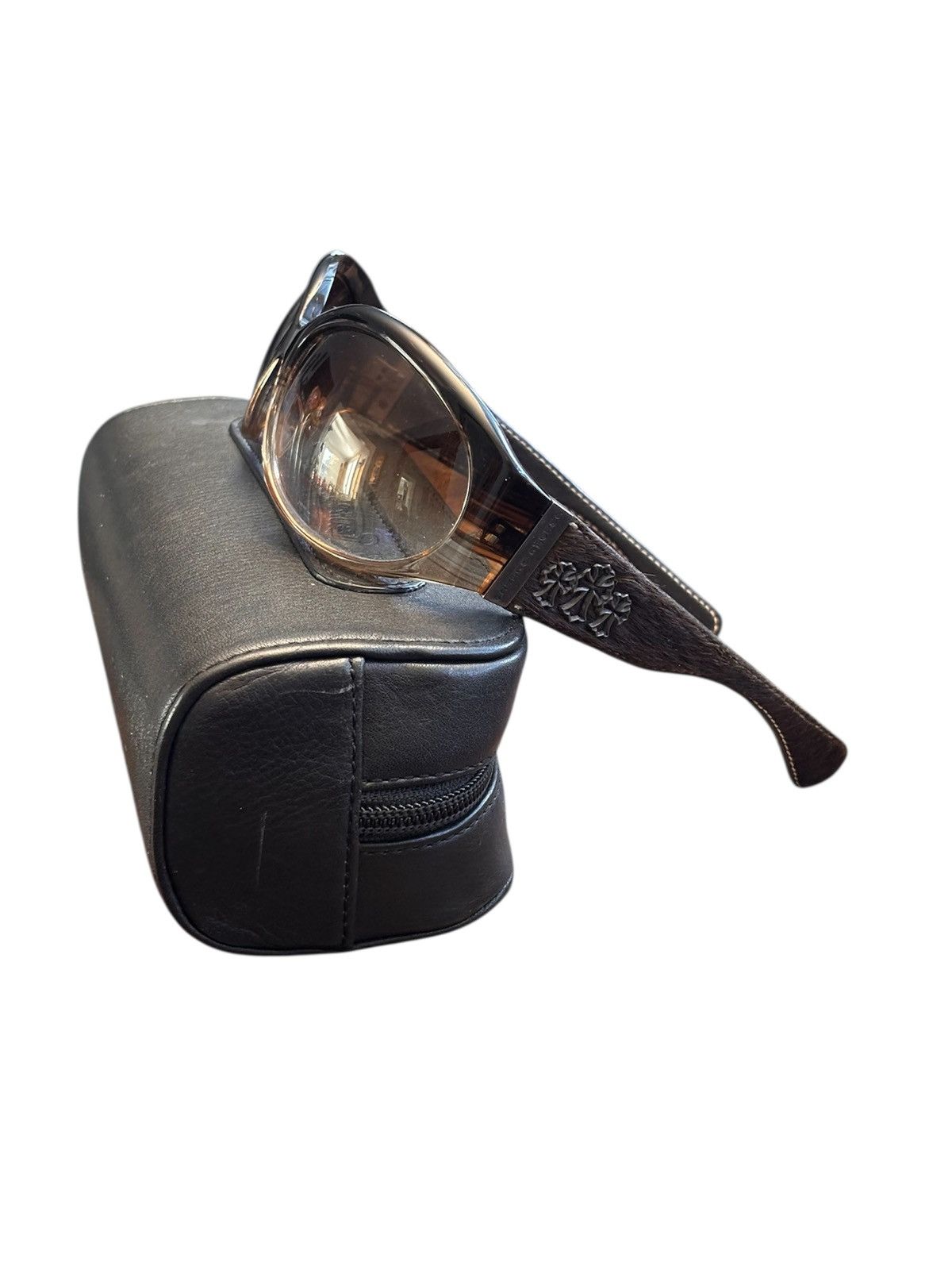 Chrome Hearts “Dysfunctional” Pony Hair Sunglasses