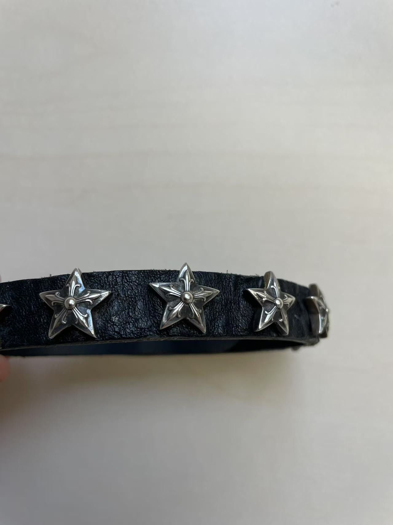 Chrome Hearts Chrome Hearts Silver Star Studded Leather Bracelet Size ONE SIZE - 5 Thumbnail