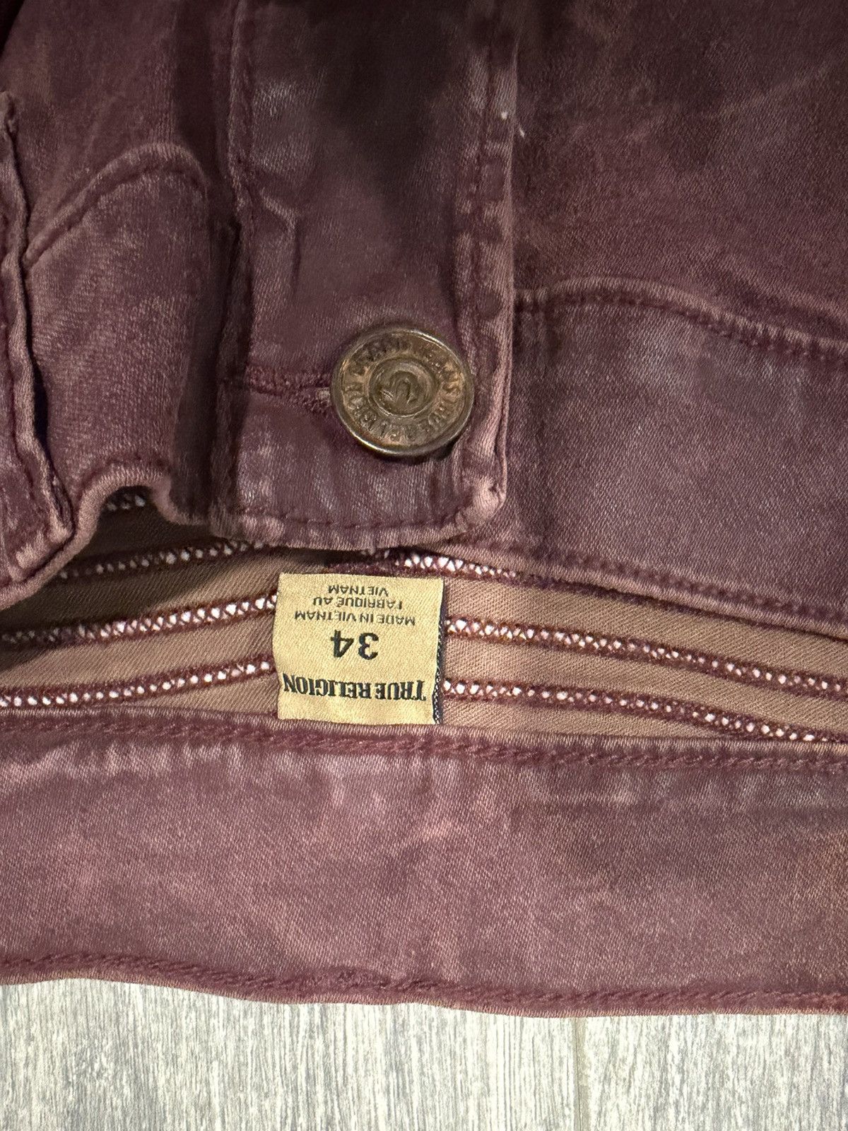 True Religion Mens true religion biker jeans sz 34 Size US 34 / EU 50 - 2 Thumbnail