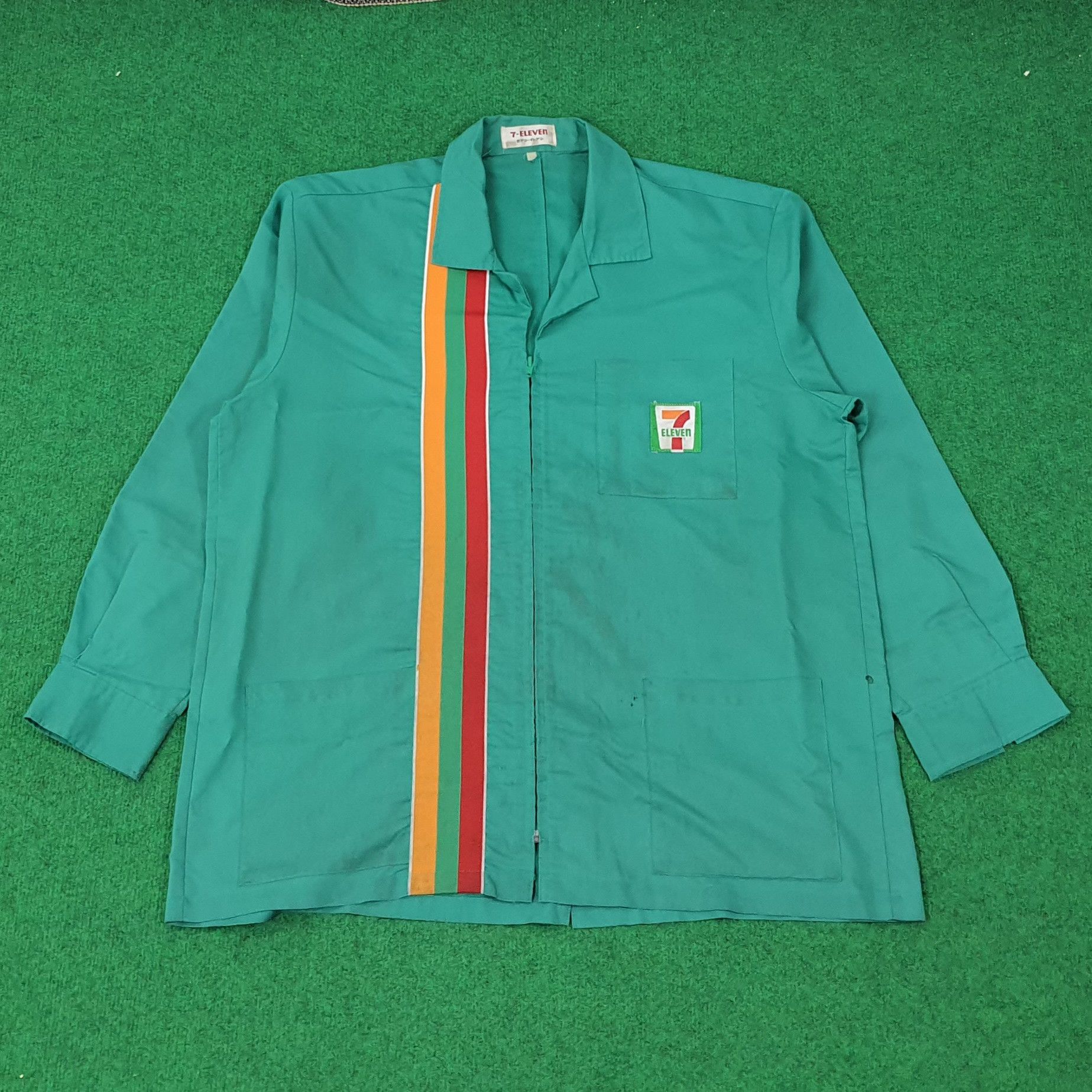 Japanese Brand Vintage 7 Eleven Japan Workwear Uniform Jacket C239N80 Size US L / EU 52-54 / 3 - 1 Thumbnail