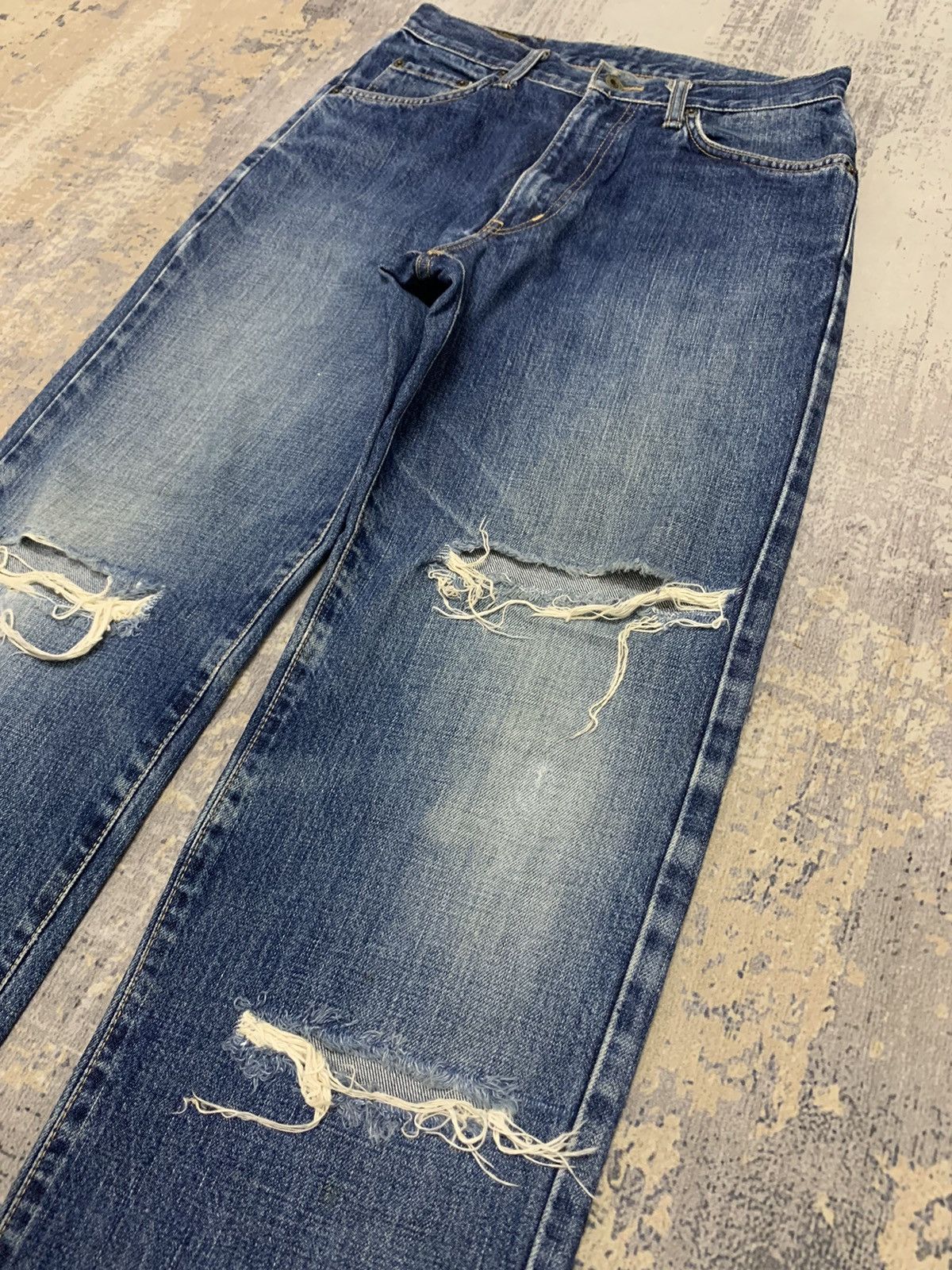 Japanese Brand Edwin Distressed Denim Jeans Japanese Archive Size US 28 / EU 44 - 3 Thumbnail