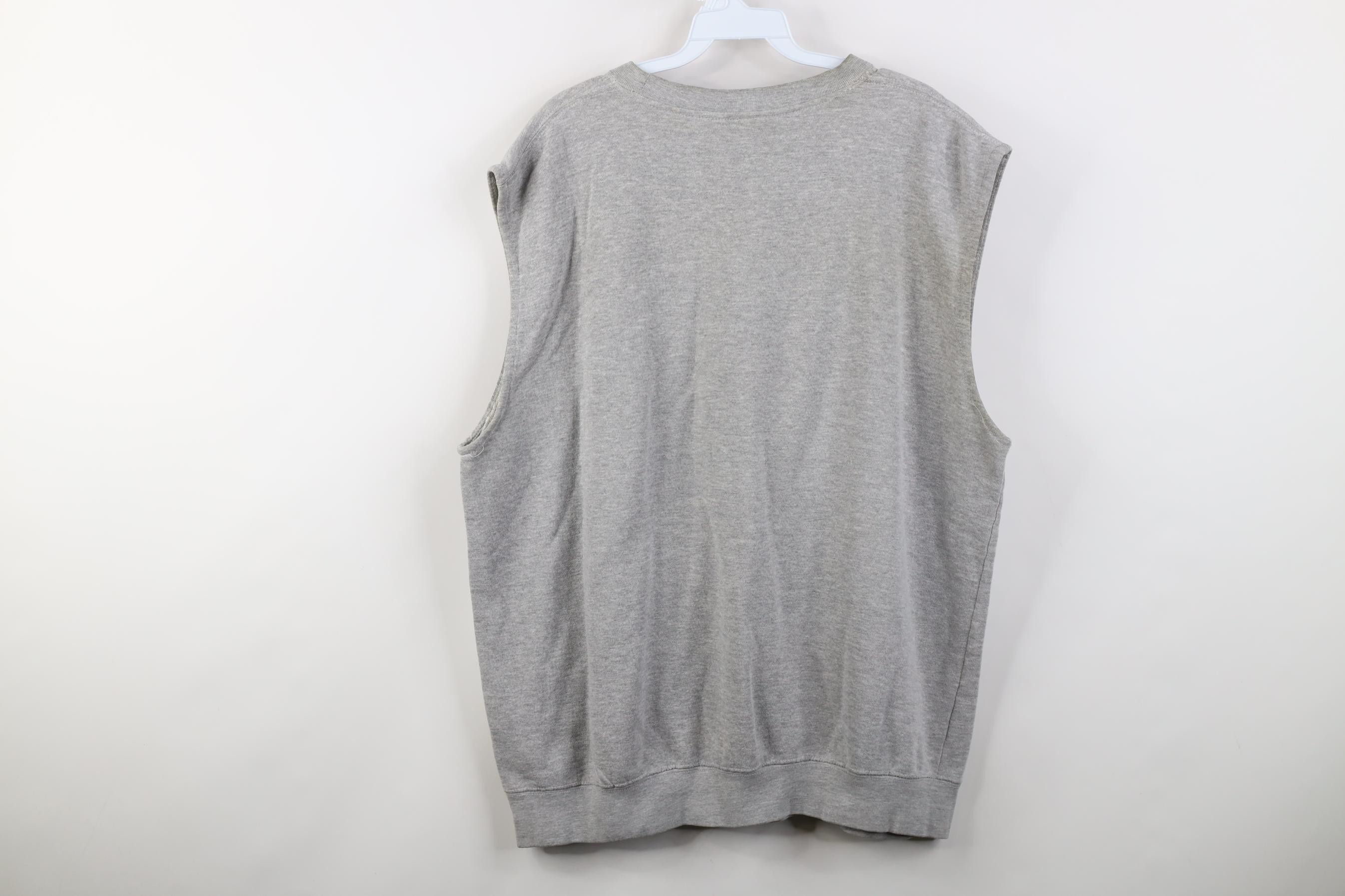 Vintage Vintage 90s Y2K Streetwear Sweatshirt Vest Heather Gray Size US L / EU 52-54 / 3 - 11 Thumbnail