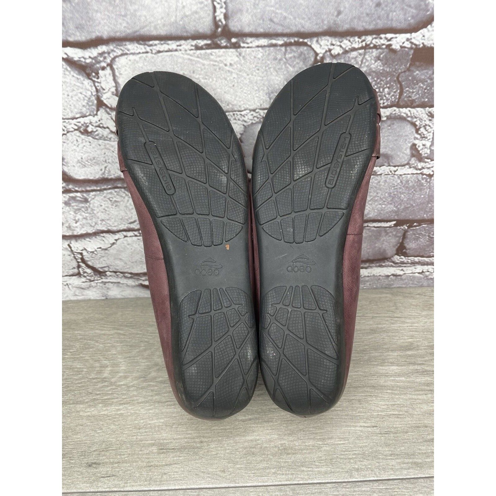Other Abeo BIO System Terrie Slip On Shoes Sz 8N Purple Knotted Le Size US 8 / IT 38 - 19 Thumbnail