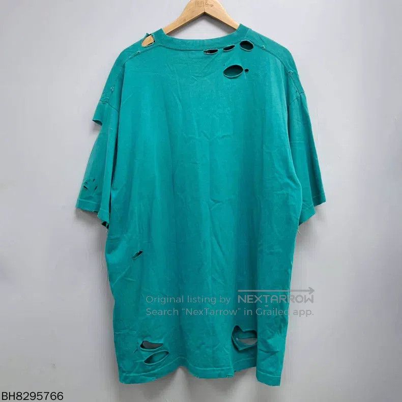 Balenciaga Balenciaga Letter print pattern distressed round neck shor Size US S / EU 44-46 / 1 - 2 Thumbnail