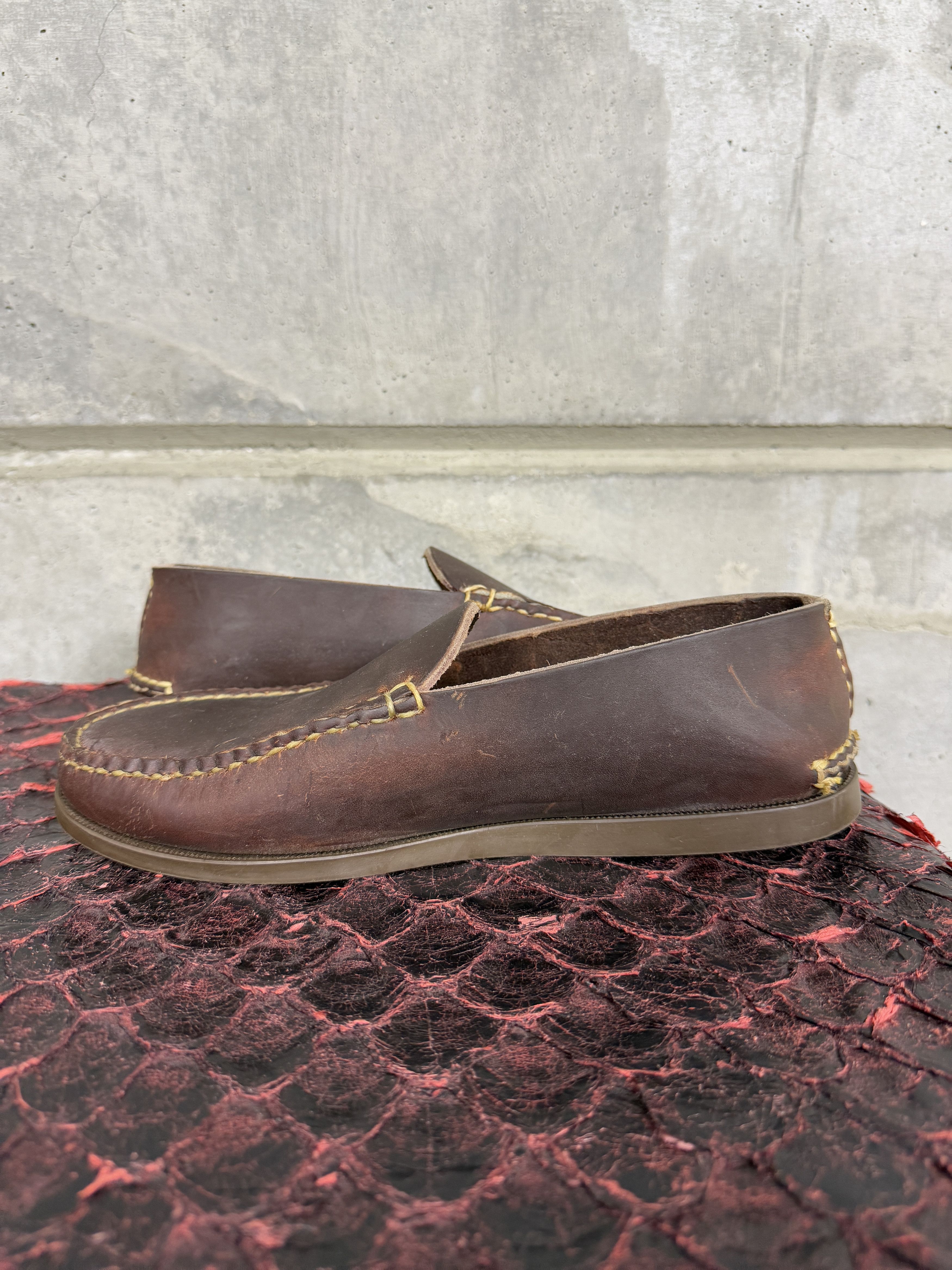 Horween Leather Oak Street Bootmakers Brown Leather Slip Moc Size US 9 / EU 42 - 6 Thumbnail
