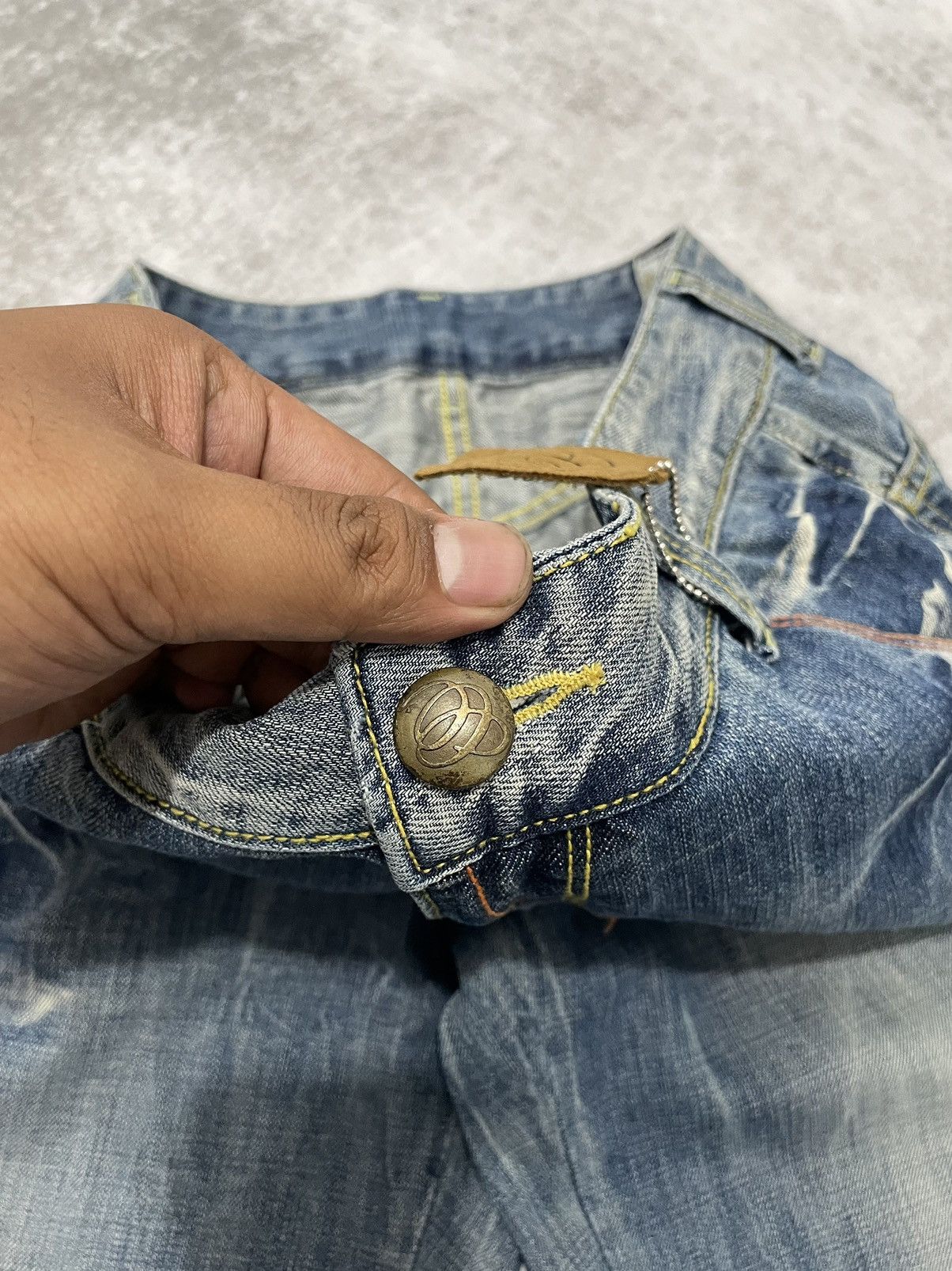 Hysteric Glamour 2000s only japan Super Flared acid wash denim Y2k style Size US 33 - 5 Thumbnail