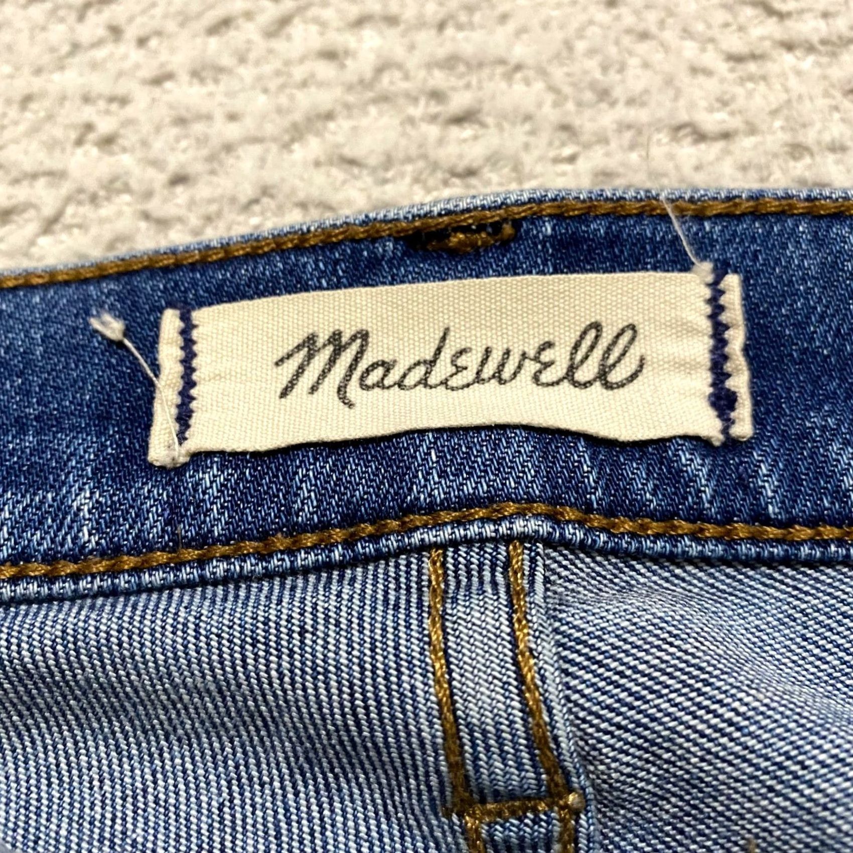 Madewell Madewell Jeans Womens 25 Blue Denim High Rise Skinny Distressed Raw Hem Category: Jeans Size 42" / US 20 - 3 Thumbnail