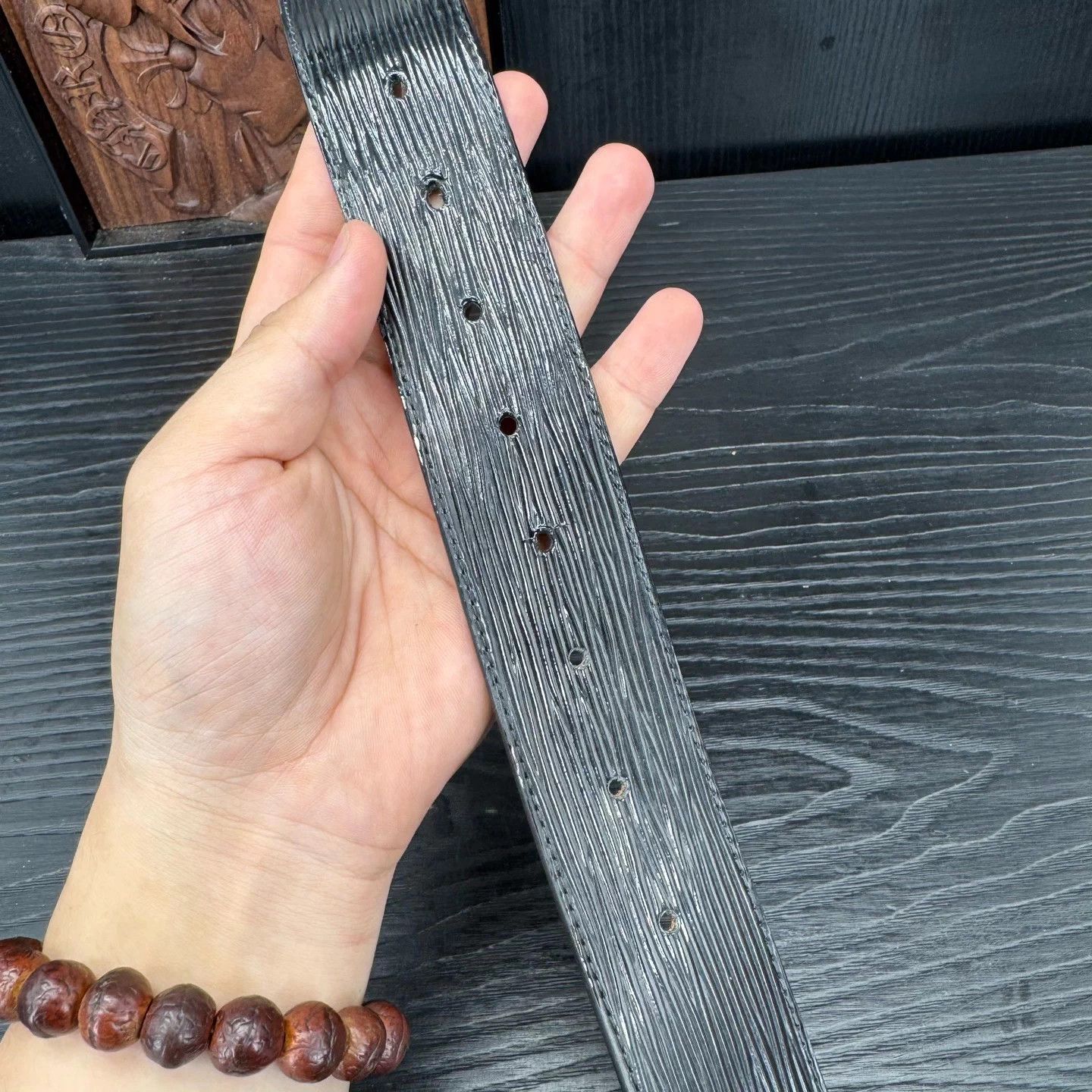 Louis Vuitton LV Water Ripple Belt Black 85 34 Size 34 - 3 Thumbnail