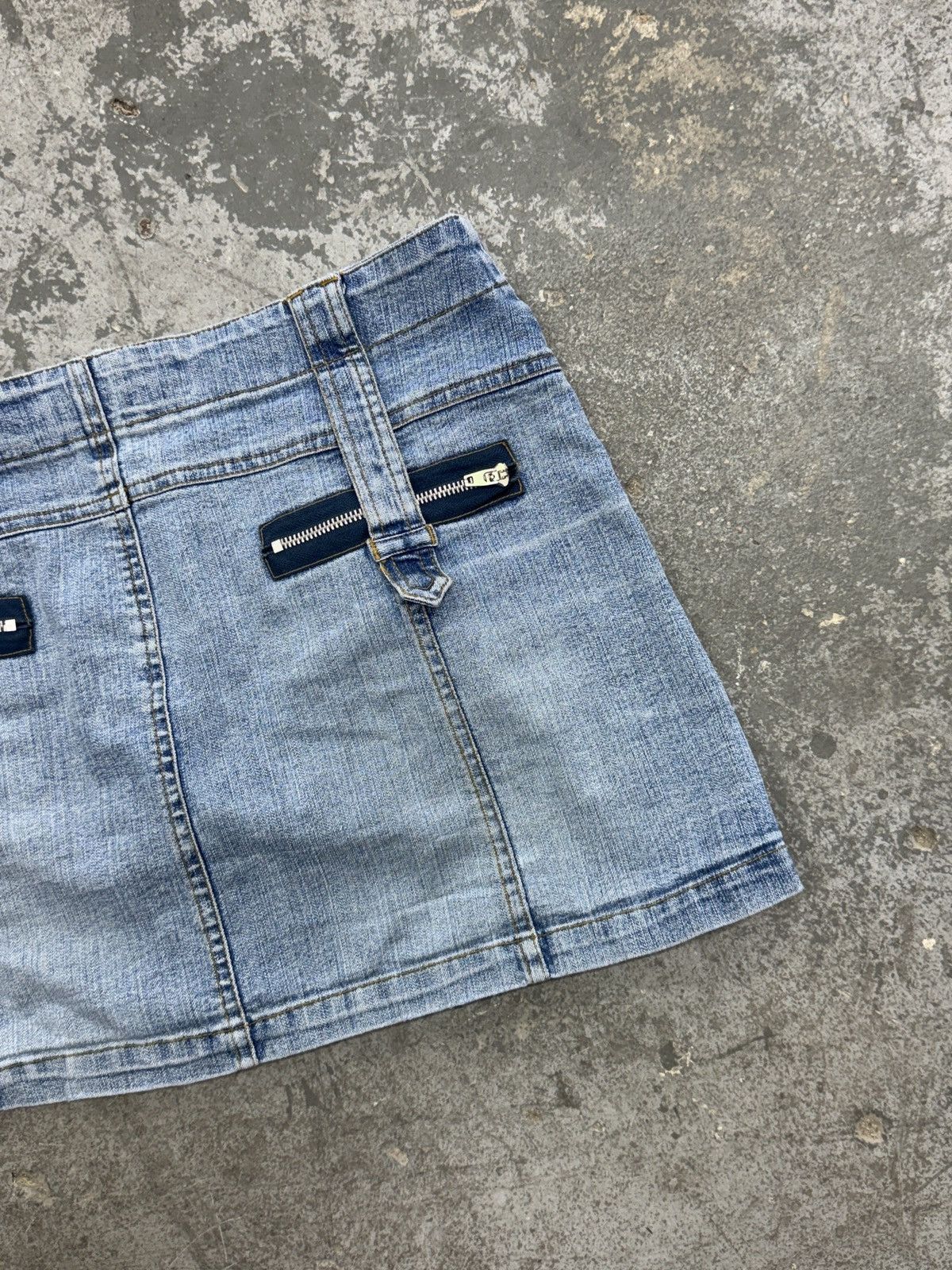 Vintage Vintage Denim y2k Mini Skirt Size 29" - 9 Thumbnail