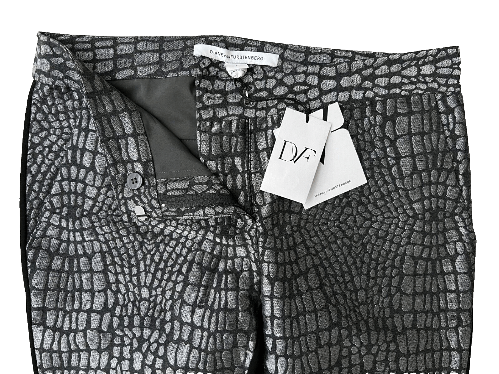 Diane von Furstenberg Diane von Furstenberg DVF Alexis JACQUARD PANTS Nightfall 4 Size 27" / US 4 / IT 40 - 5 Thumbnail