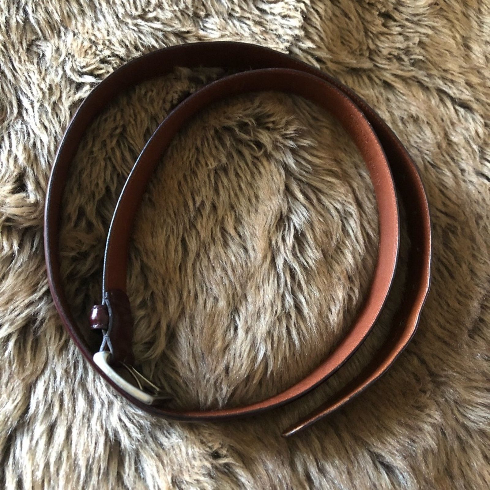 Coach Coach reddish brown polished cowhide leather belt 42x105 cm Size 42 - 2 Thumbnail