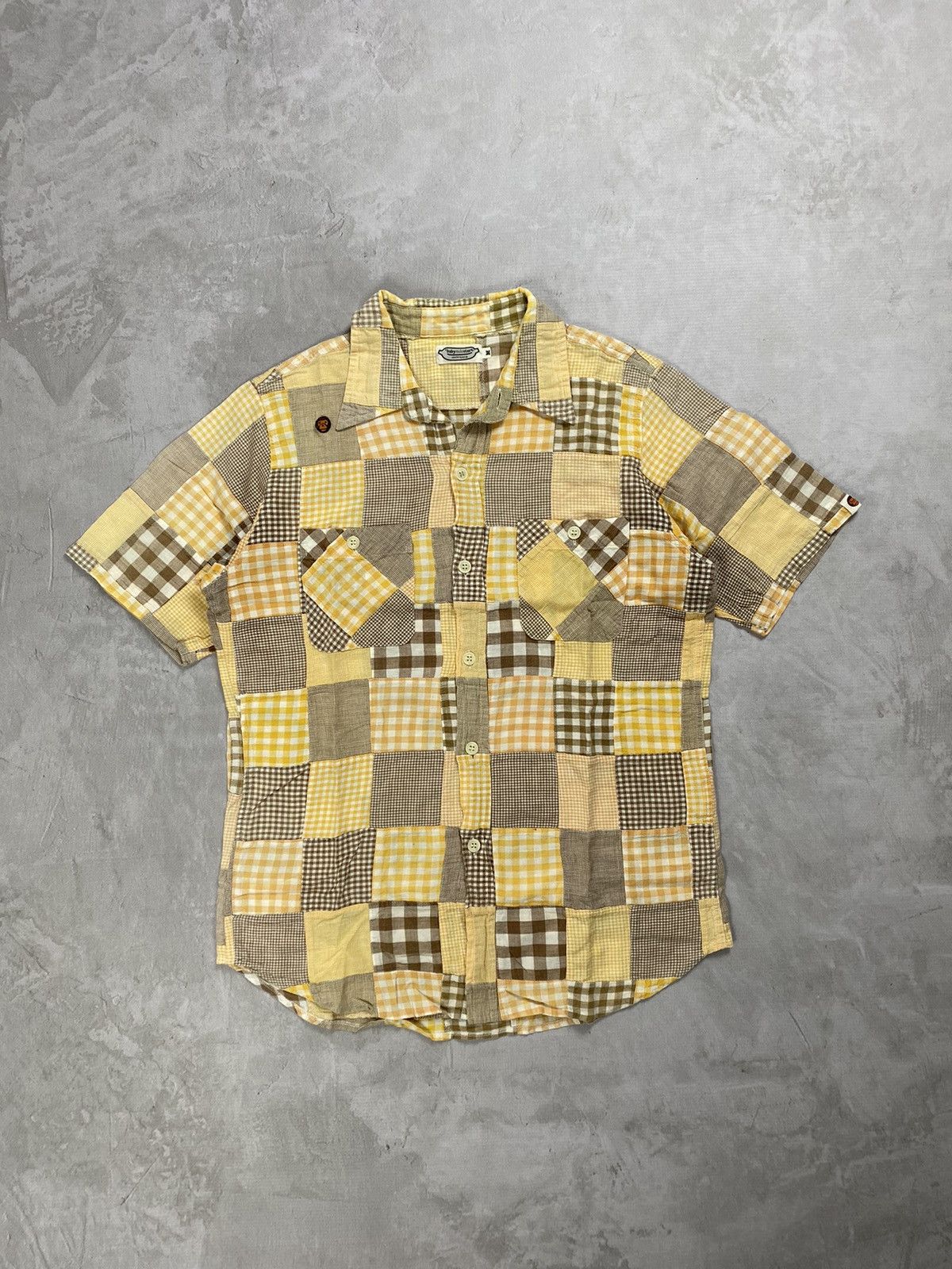 Bape Bape “Baby Milo” Patchwork Shirt Size US M / EU 48-50 / 2 - 1 Thumbnail