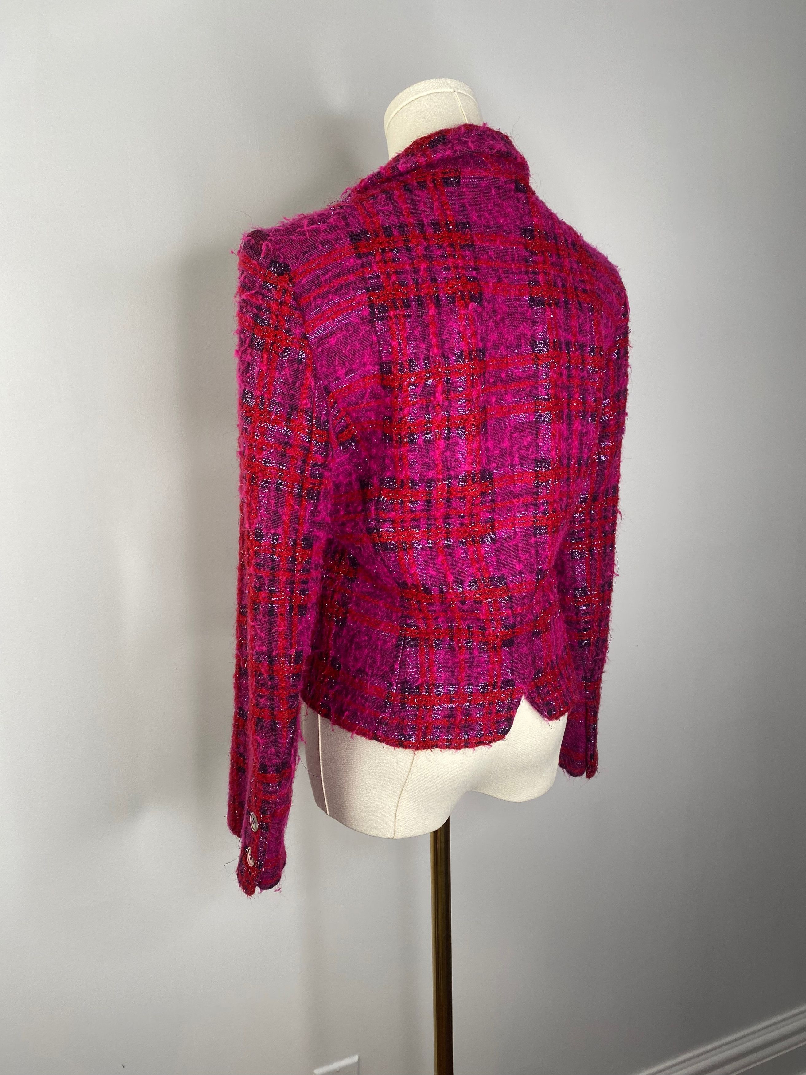 Moschino Moschino Cheap and Chic - Tweed Pink Blazer Size ONE SIZE - 10 Thumbnail