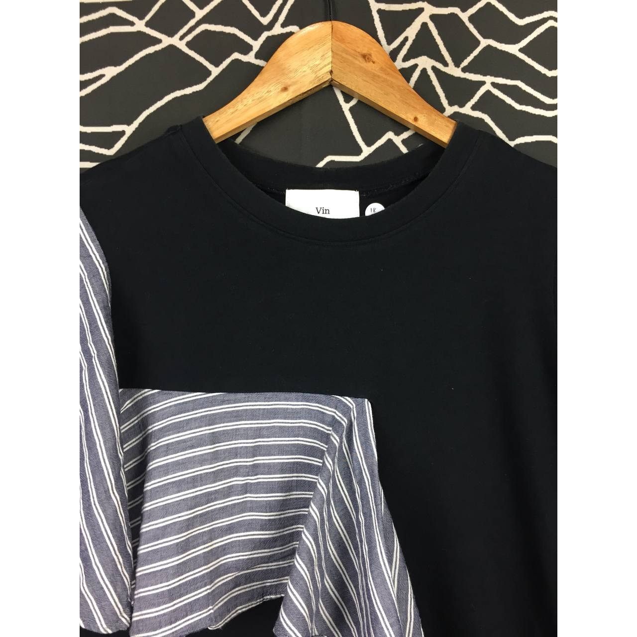 Japanese Brand Vin Japanese Brand Cut & Sew Striped Ruffle Tee Size S / US 4 / IT 40 - 3 Thumbnail