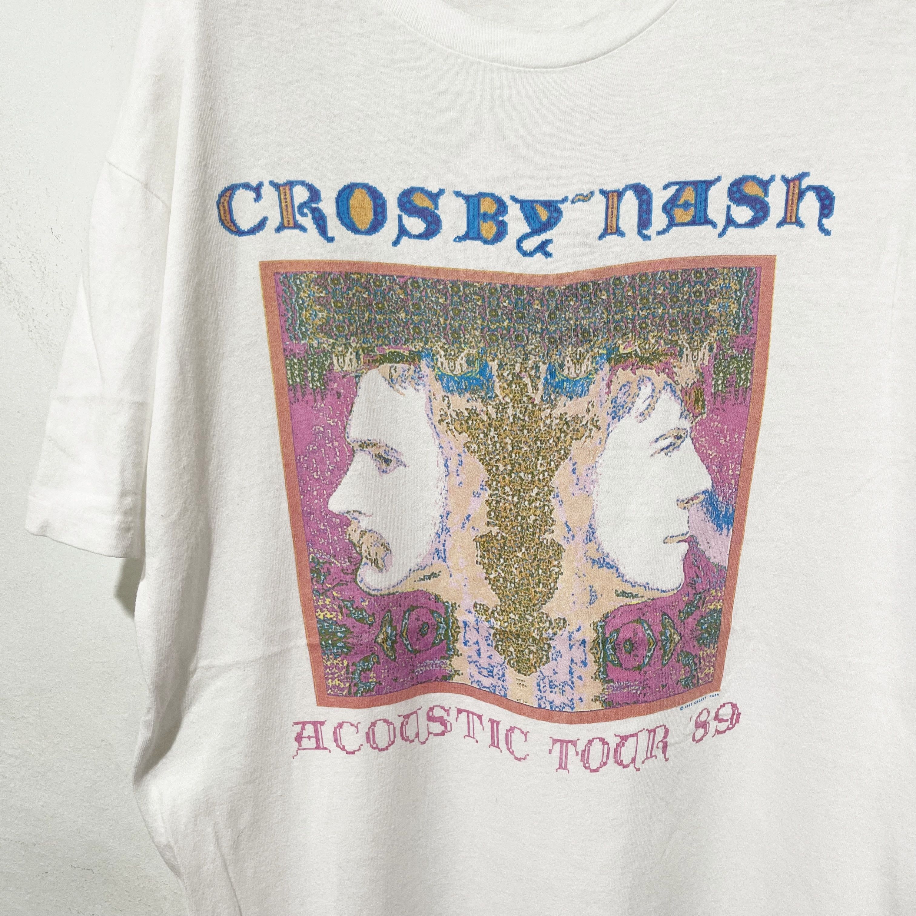 Band Tees Vintage 1989 David Crosby & Graham Nash Acoustic Tour Shirt Size US L / EU 52-54 / 3 - 2 Thumbnail