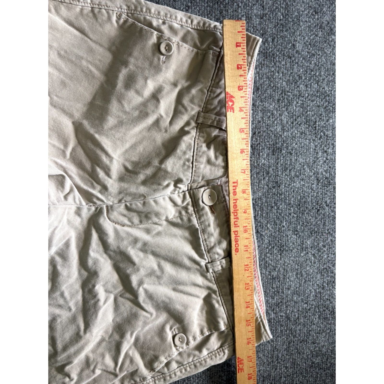 Dockers VINTAGE-LESS Dockers Capris Pants Womens 34" Waist Beige Casual Travel 5-Pocket Straight Leg Regular Size 34 Beige Womens Dockers Capris Pants Size 34" / US 12 / IT 48 - 3 Thumbnail