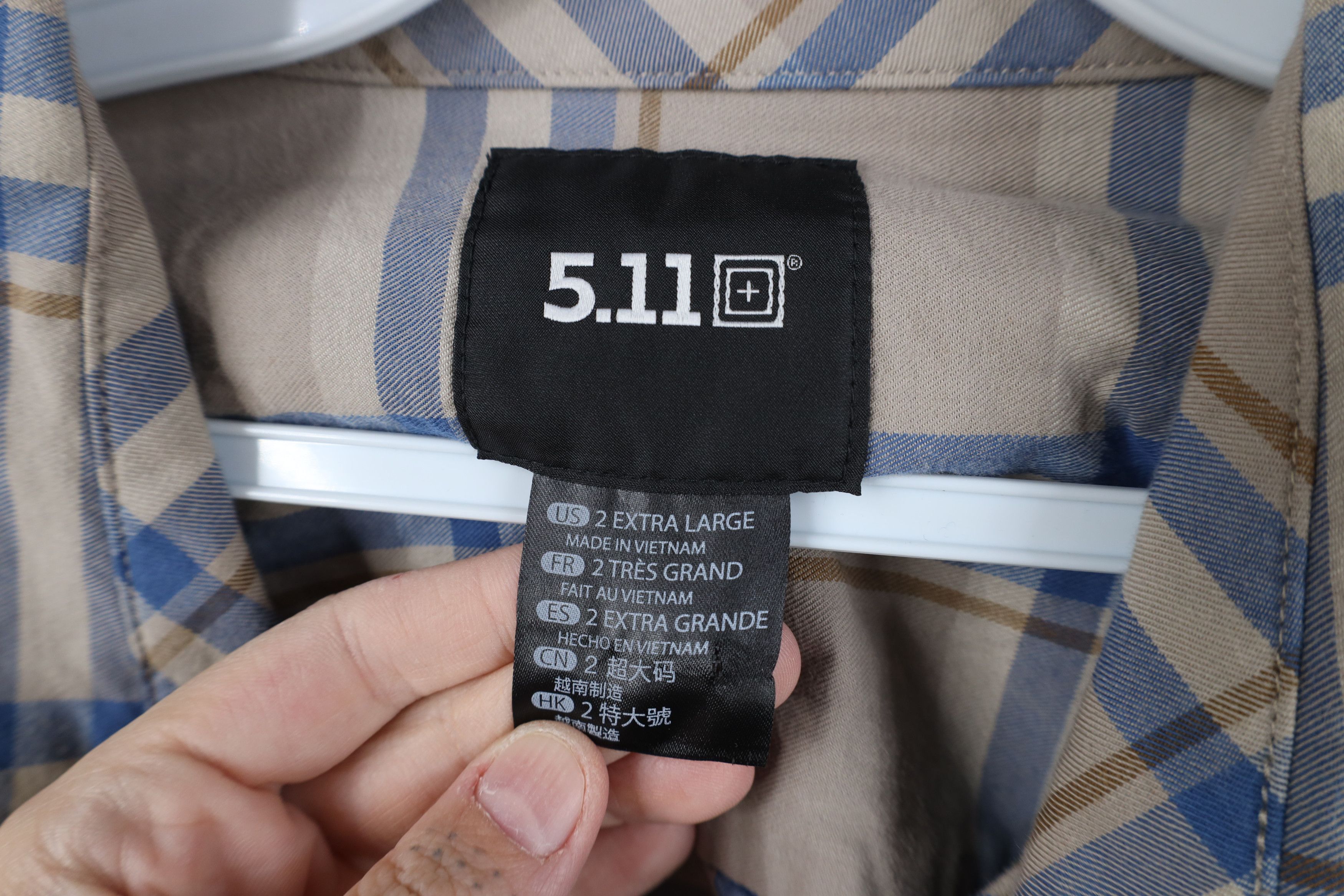 Vintage 5.11 Tactical Series Gunner Snap Button Shirt Plaid Size US XXL / EU 58 / 5 - 10 Thumbnail