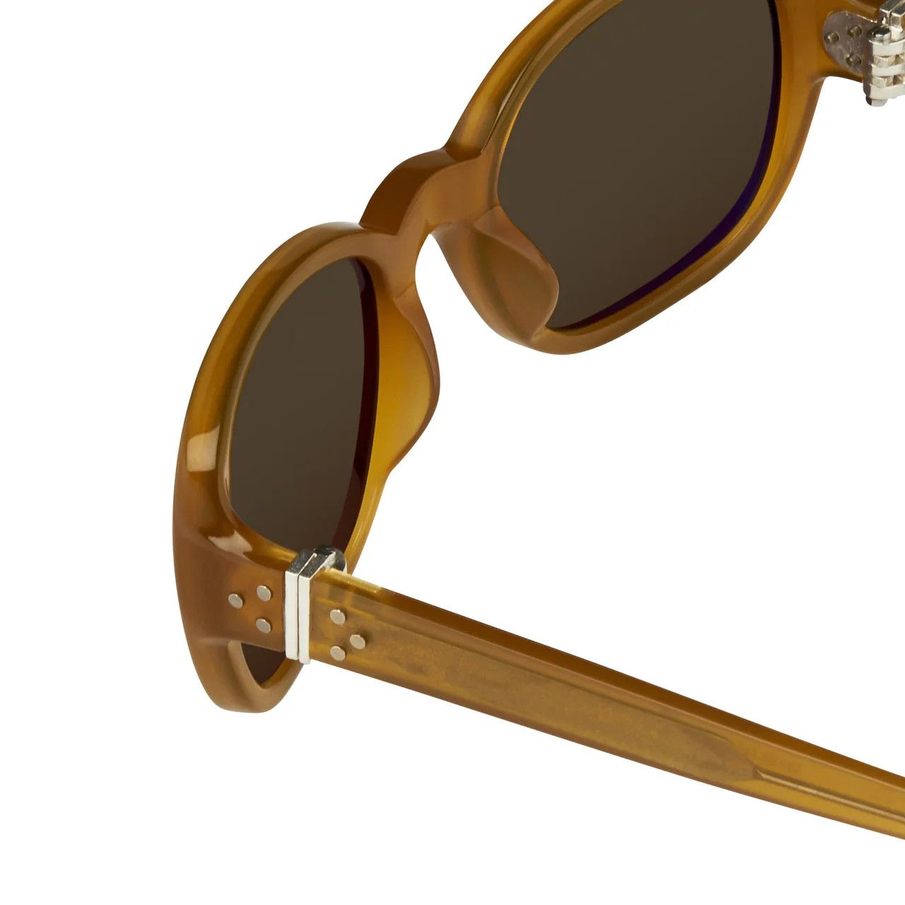 Ann Demeulemeester Ann Demeulemeester Sunglasses Oval Honey and Green Size ONE SIZE - 14 Thumbnail