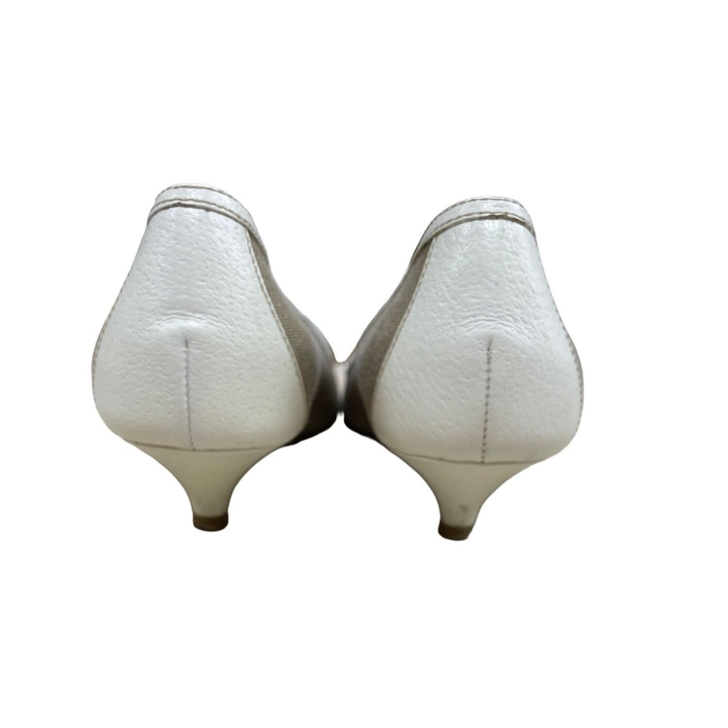 Prada Prada Vero Cuoio Vintage Womens White Brown Leather Shoes 6 Size US 6 / IT 36 - 3 Thumbnail