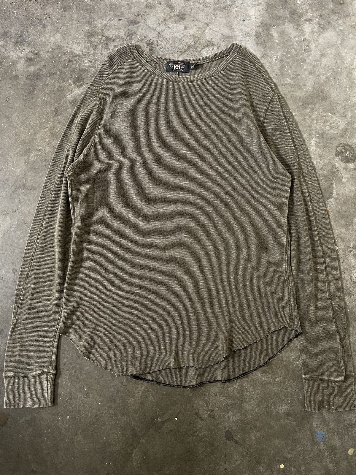 RRL Ralph Lauren RRL Ralph Lauren Waffle Knit Crewneck Thermal Longsleeve Size US XL / EU 56 / 4 - 1 Thumbnail